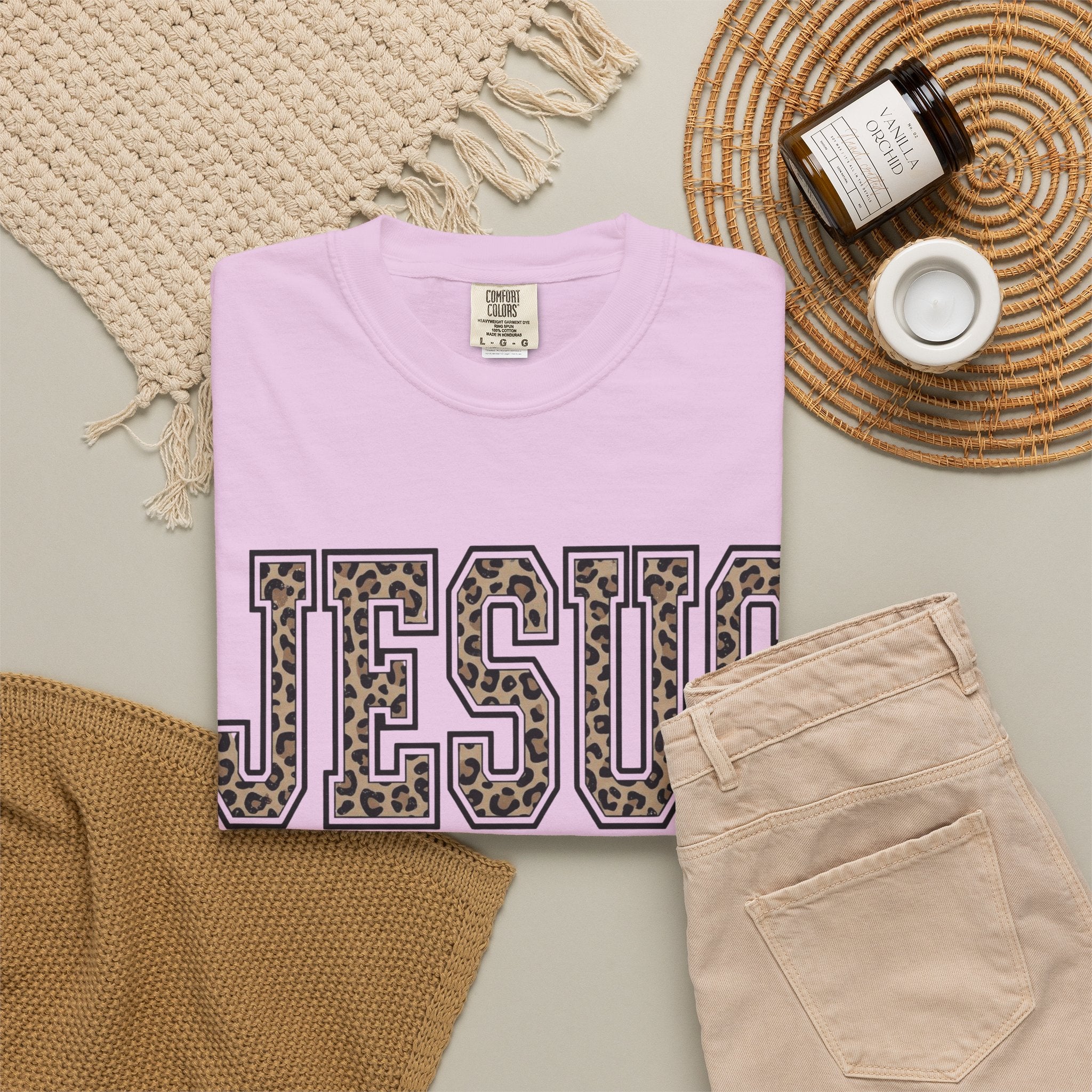Jesus Leopard Varsity T‑Shirt
