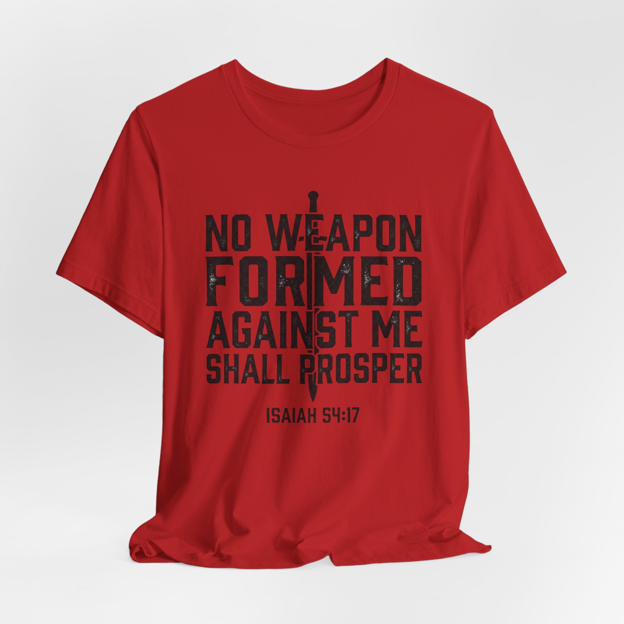 Inspirational Quote Tee - Isaiah 54:17 Unisex Jersey Short Sleeve Shirt