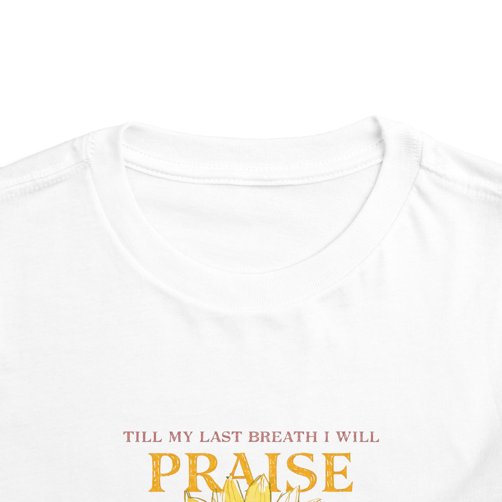 Toddler Tee — "Praise the Lord" Sunflower Christian T‑Shirt