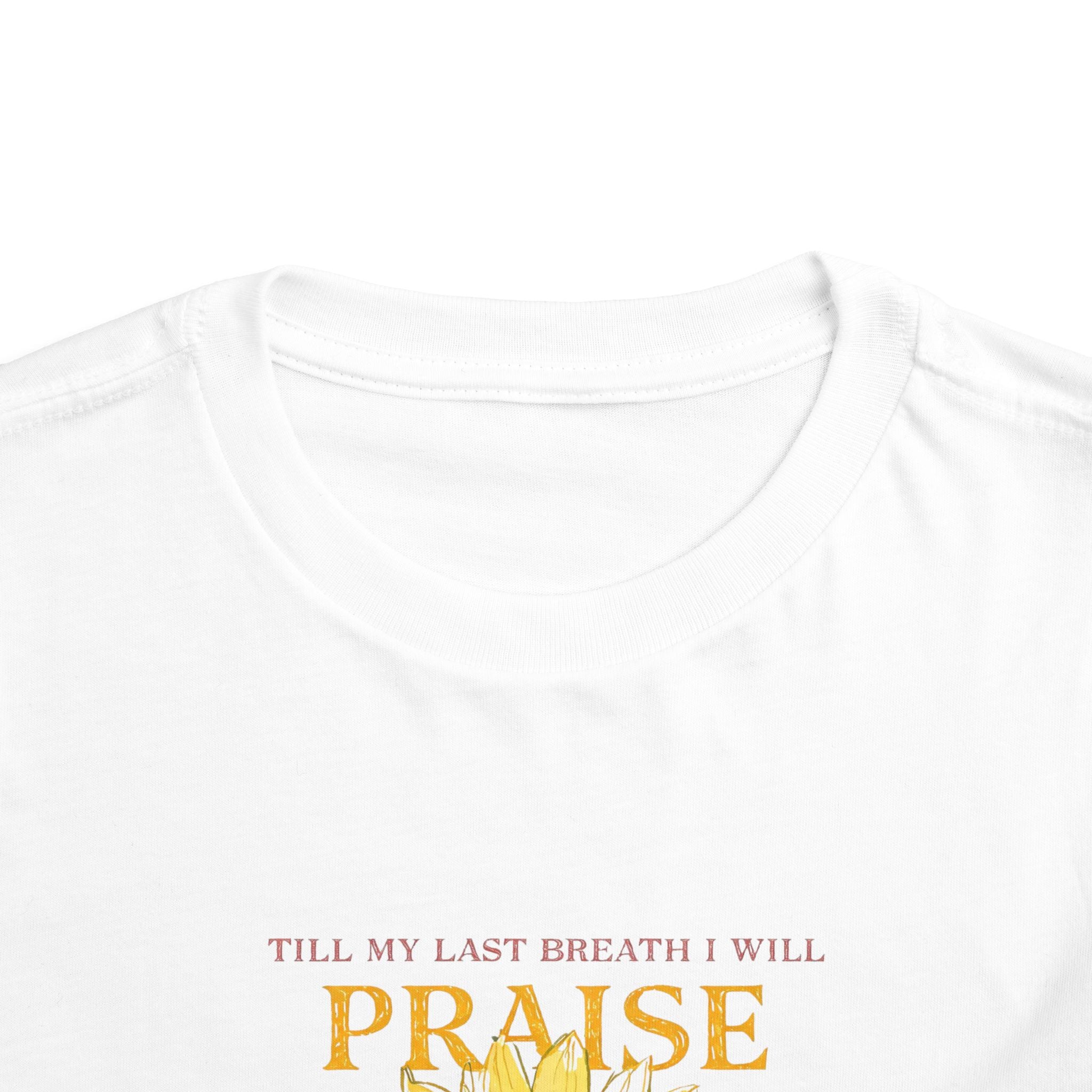 Toddler Tee — "Praise the Lord" Sunflower Christian T‑Shirt
