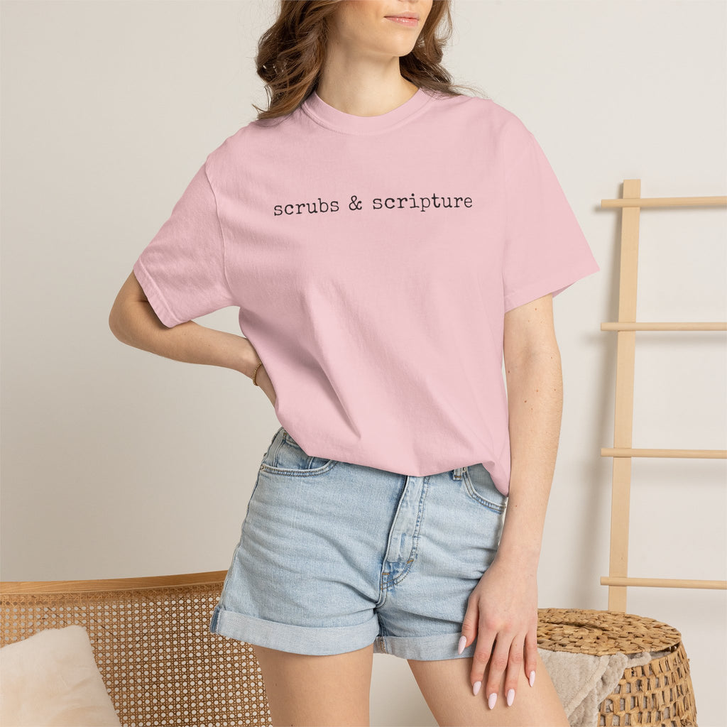 Scrubs & Scripture Tee – Christian Nurse Medical T-Shirt