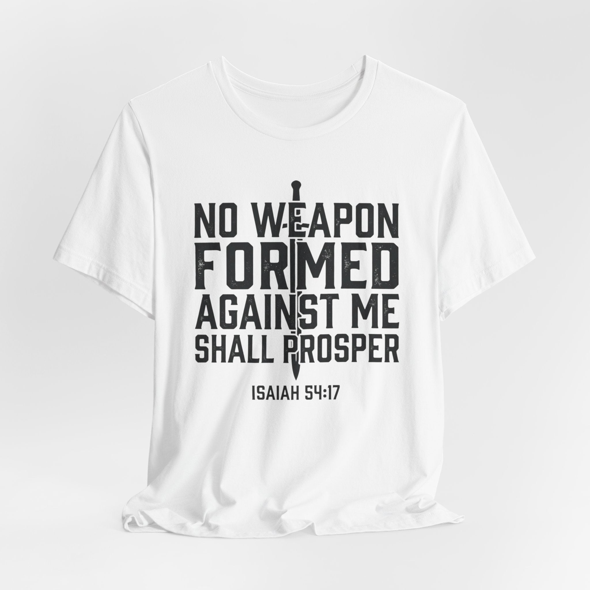 Inspirational Quote Tee - Isaiah 54:17 Unisex Jersey Short Sleeve Shirt