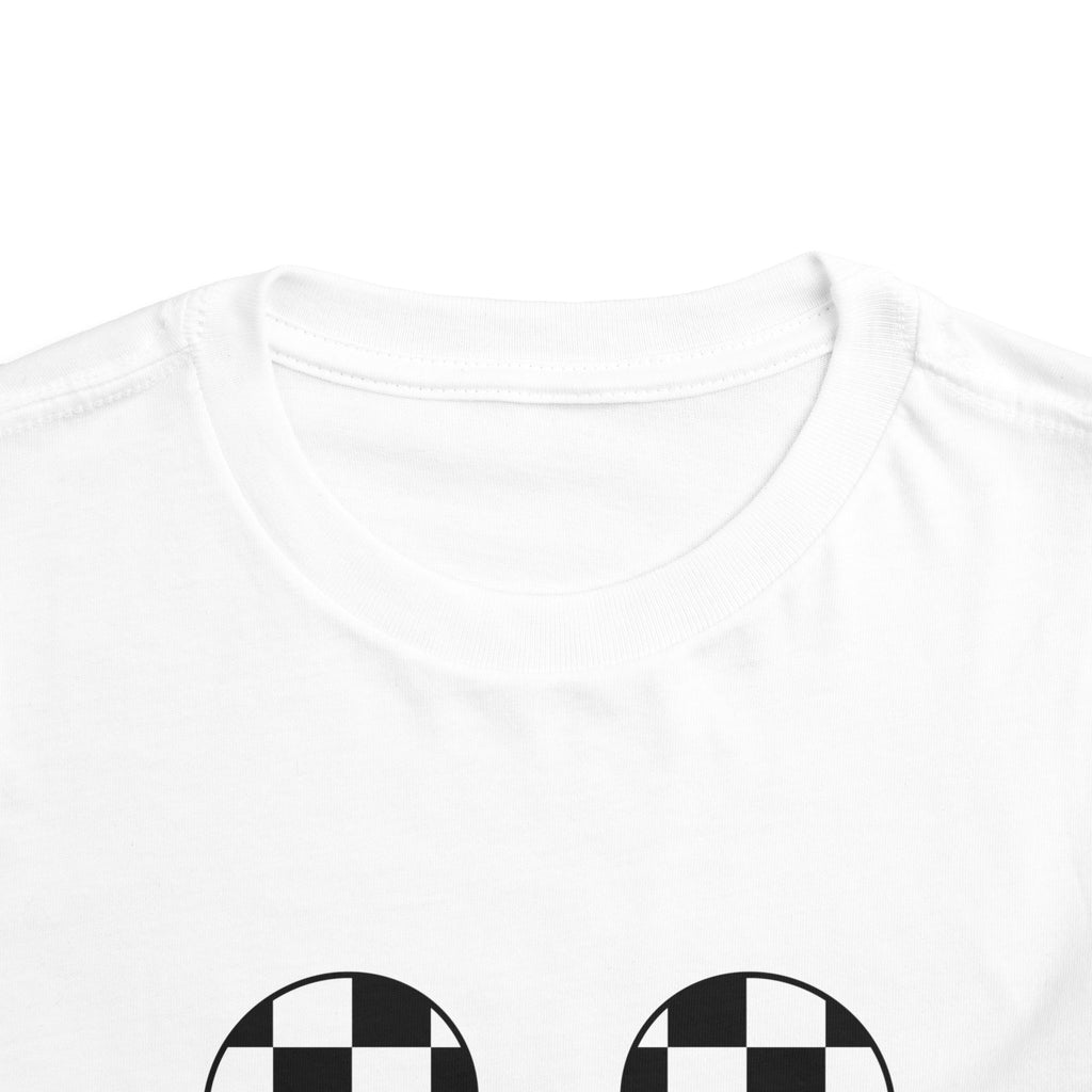Toddler Tee — "Jesus Is The Light" Mickey Ear Graphic (Checkerboard)