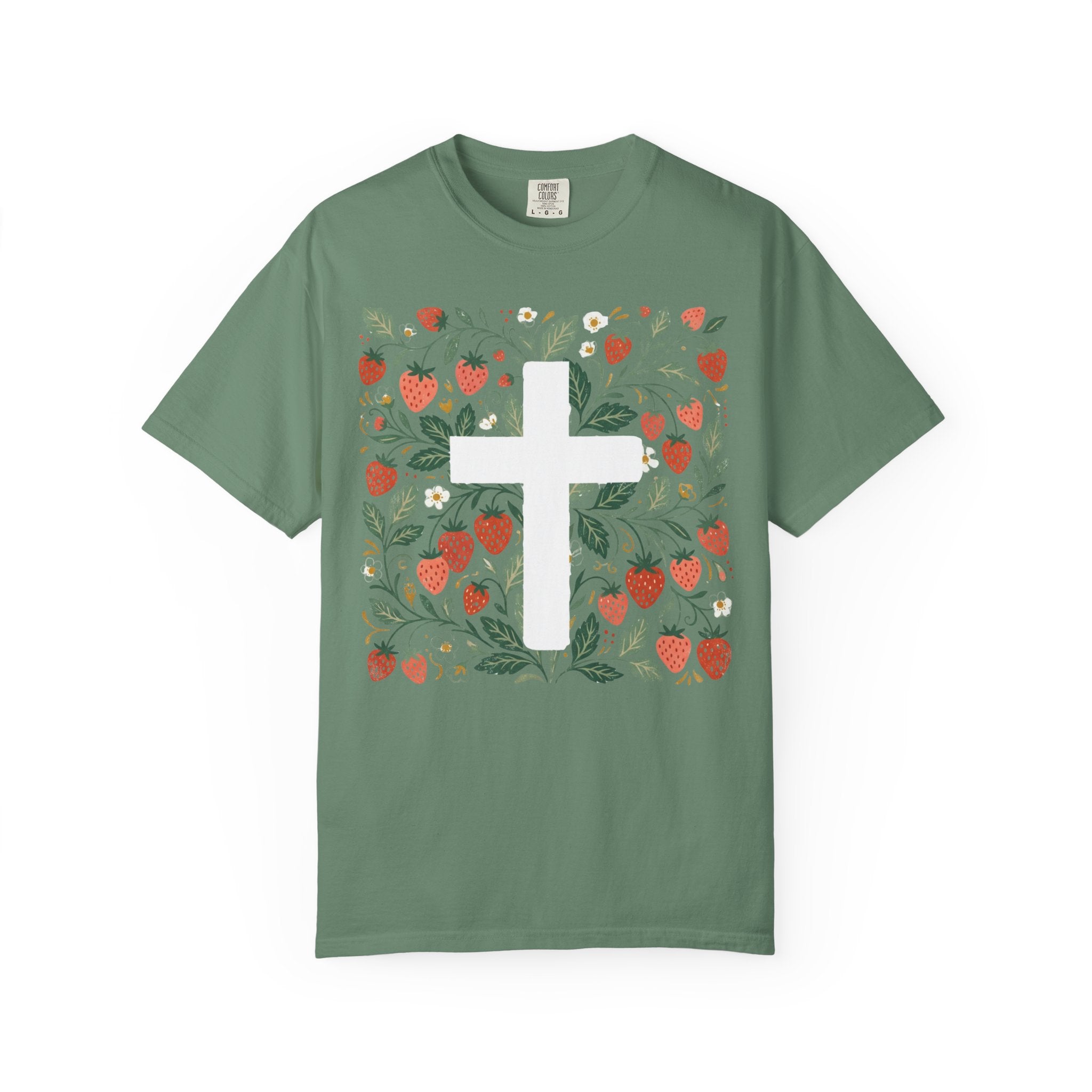 Strawberry Floral Cross