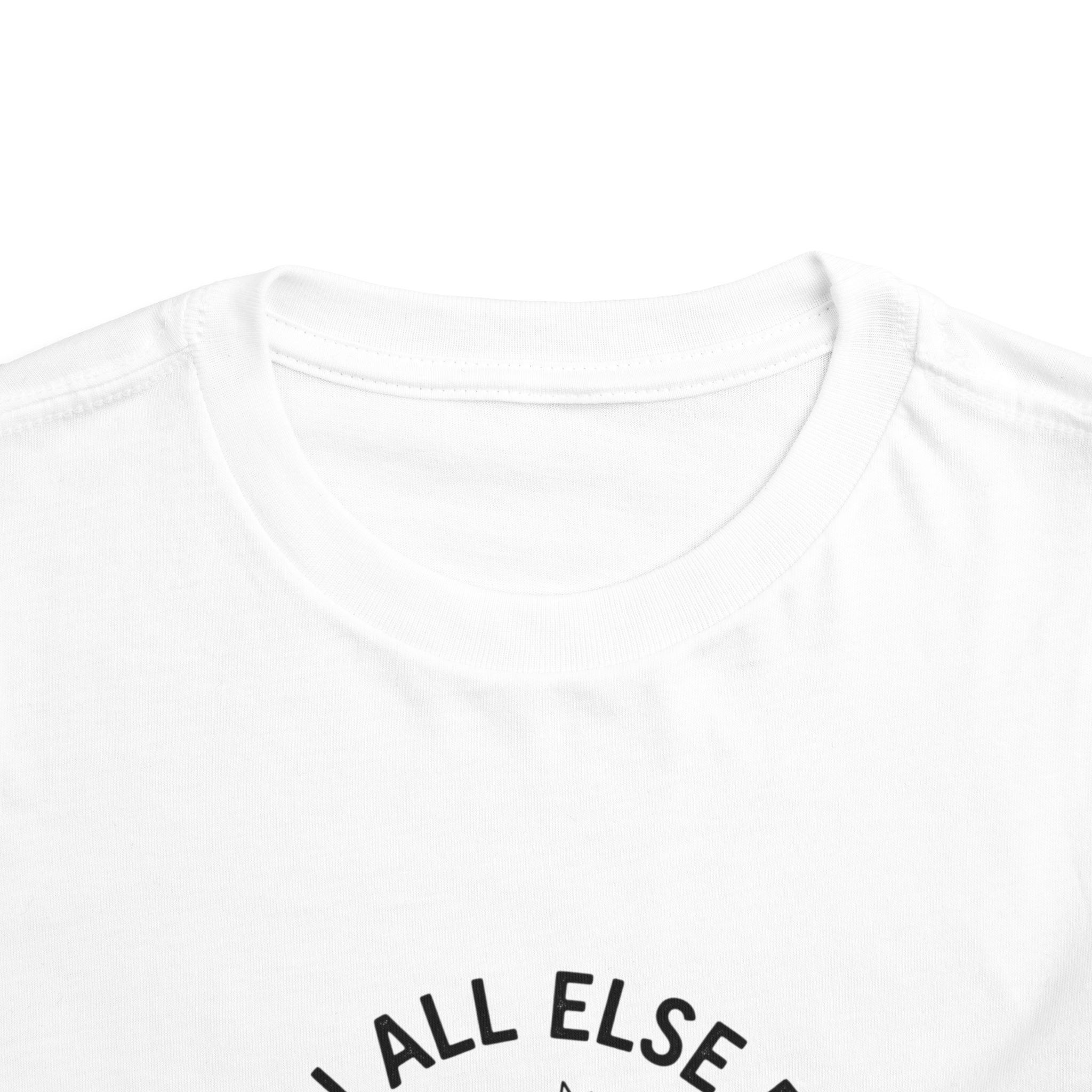 Toddler Tee — “When All Else Fails God Doesn’t” Faith Graphic