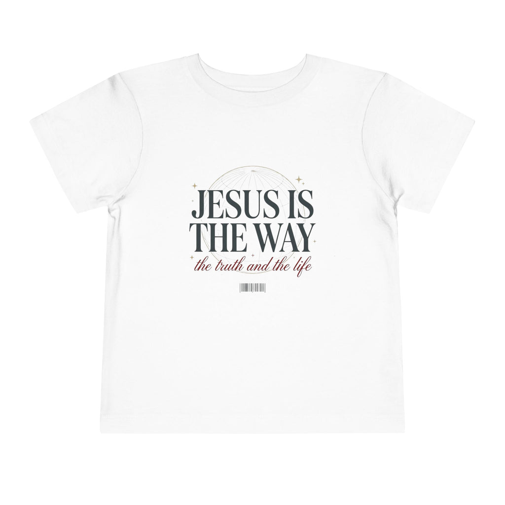 Toddler Tee - "Jesus Is The Way" Faith Graphic Kids Shirt