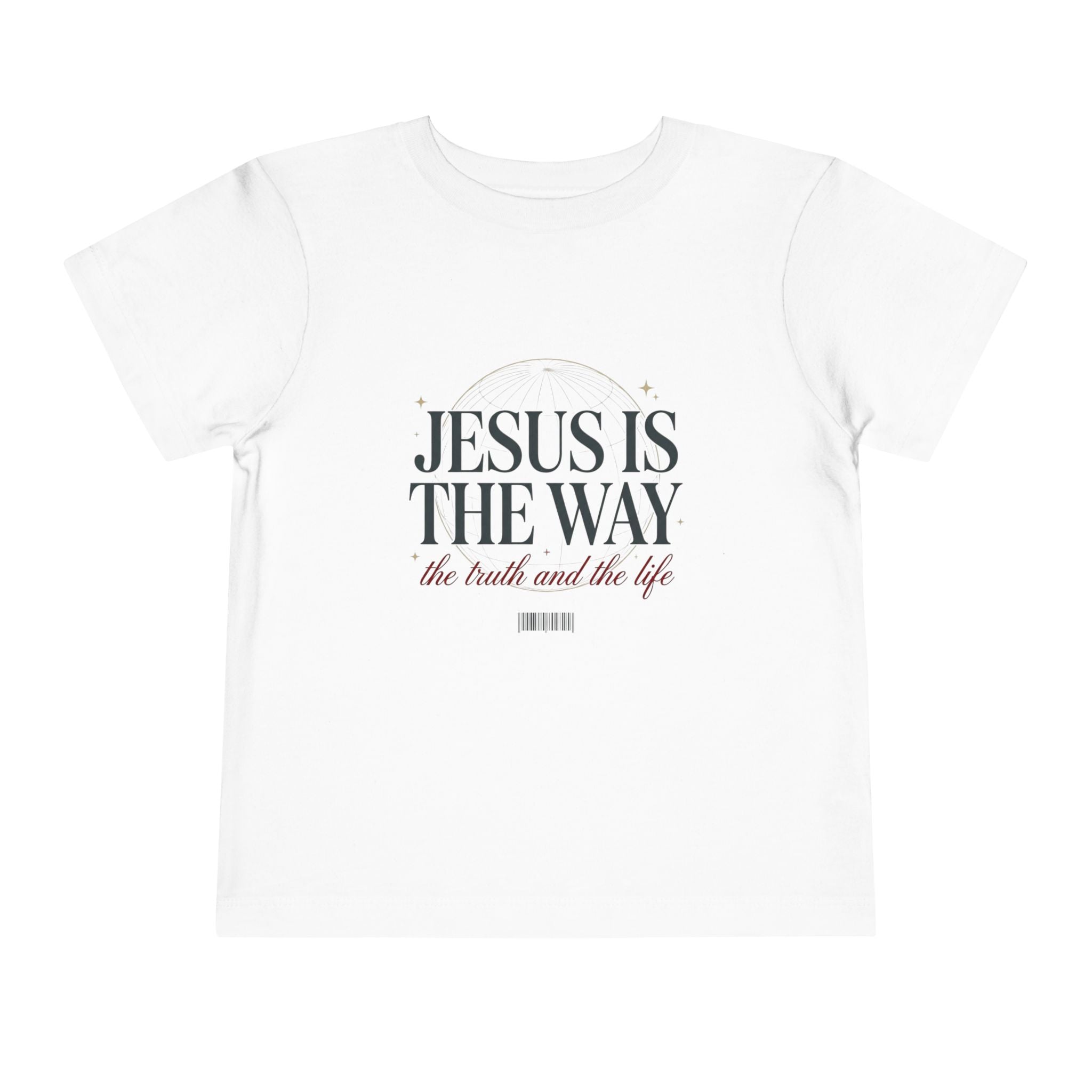 Toddler Tee - "Jesus Is The Way" Faith Graphic Kids Shirt
