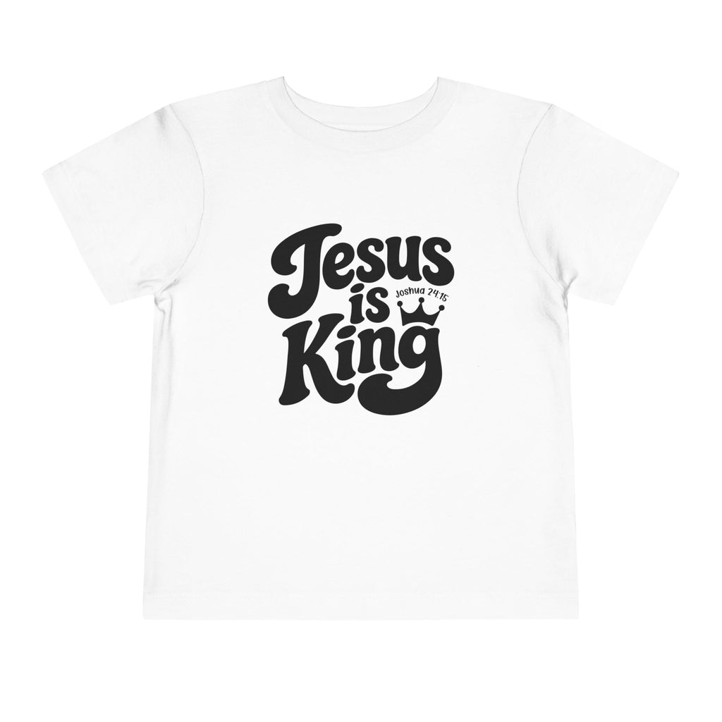 Jesus Is King Toddler Tee — Christian Baby Shirt, Faith-Based Kids Clothing