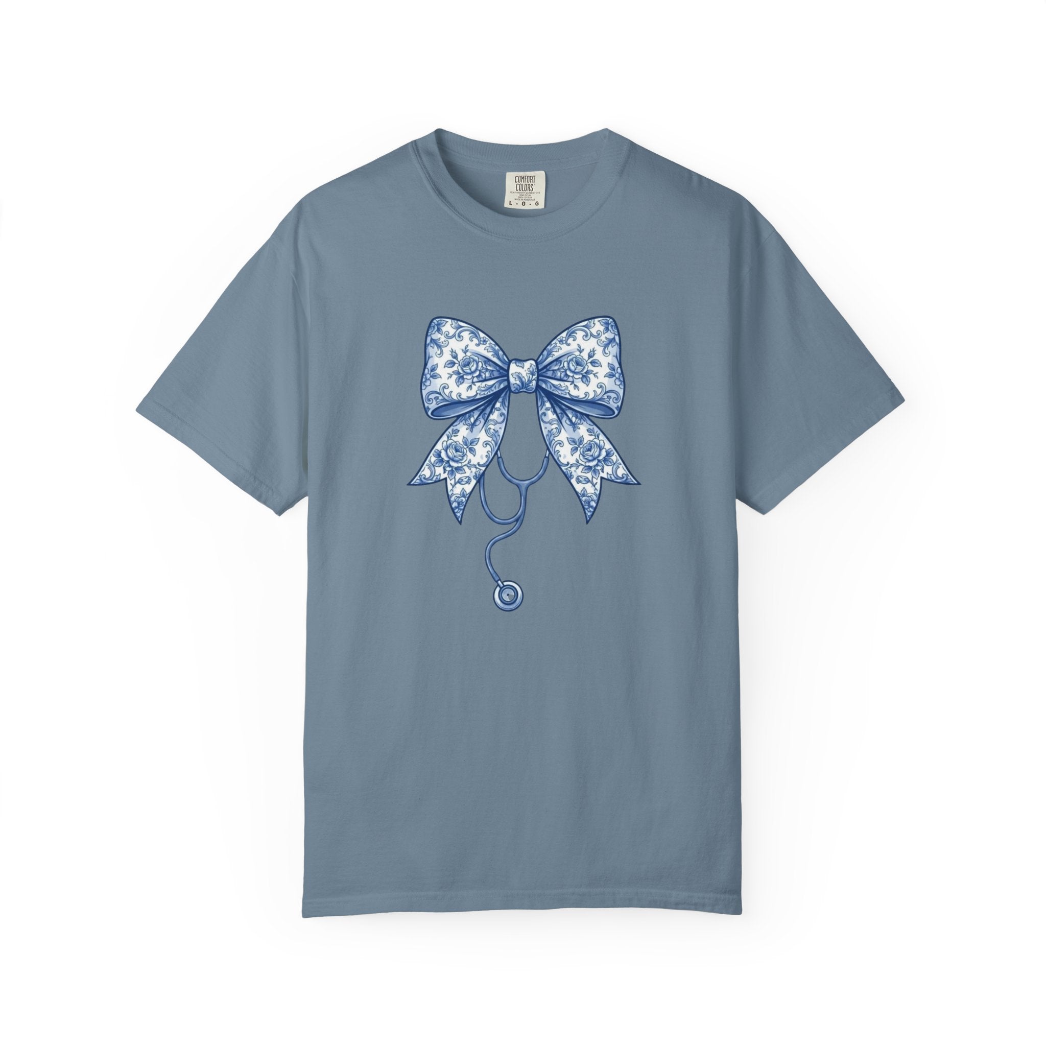 Blue Floral Bow Stethoscope