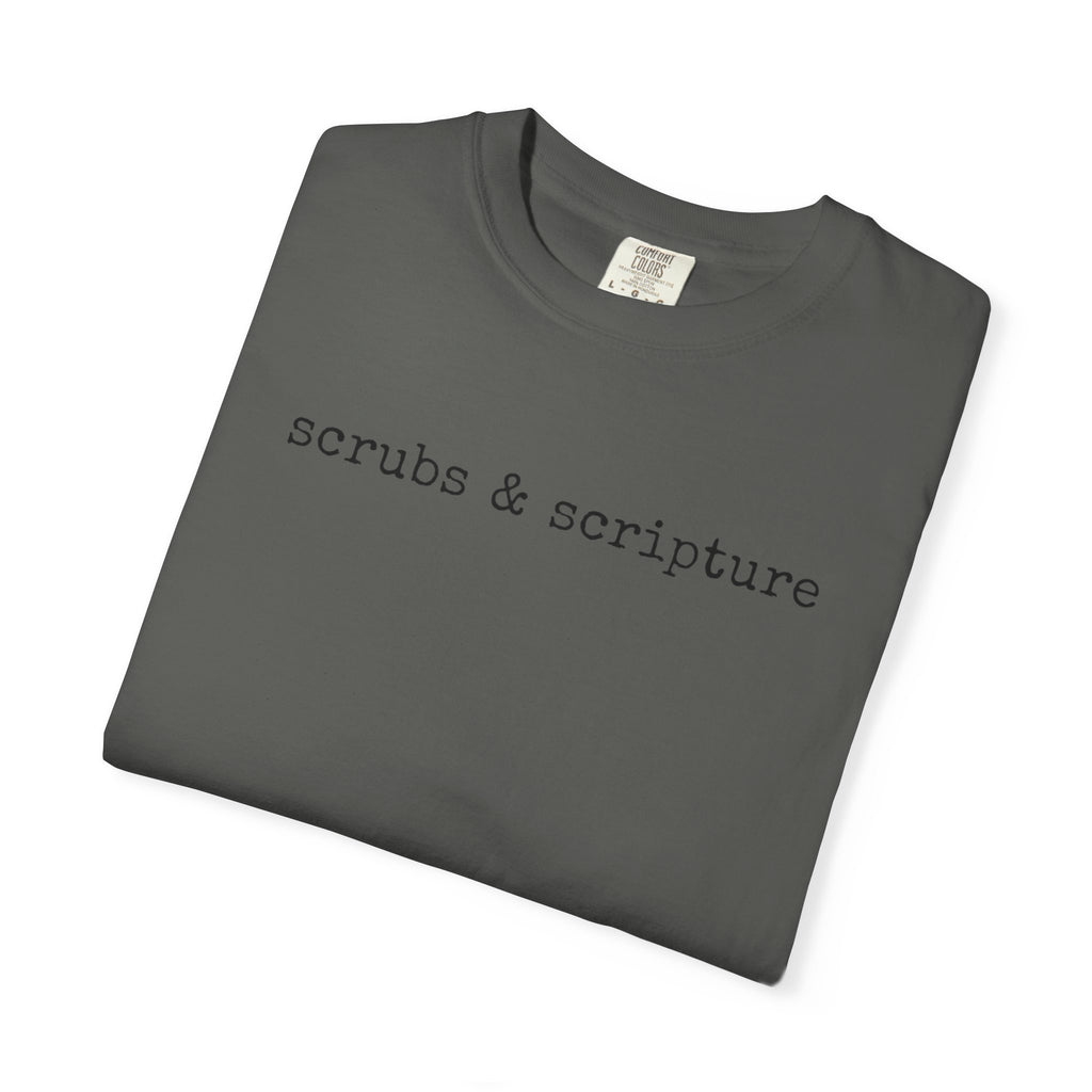 Scrubs & Scripture Tee – Christian Nurse Medical T-Shirt