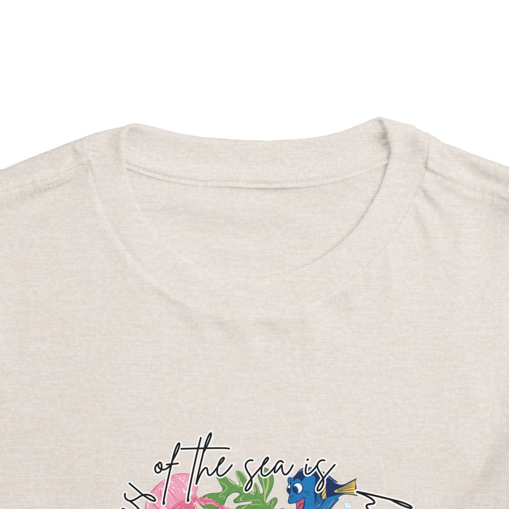 Toddler Tee — Colorful Floral Jungle Print with Playful Script