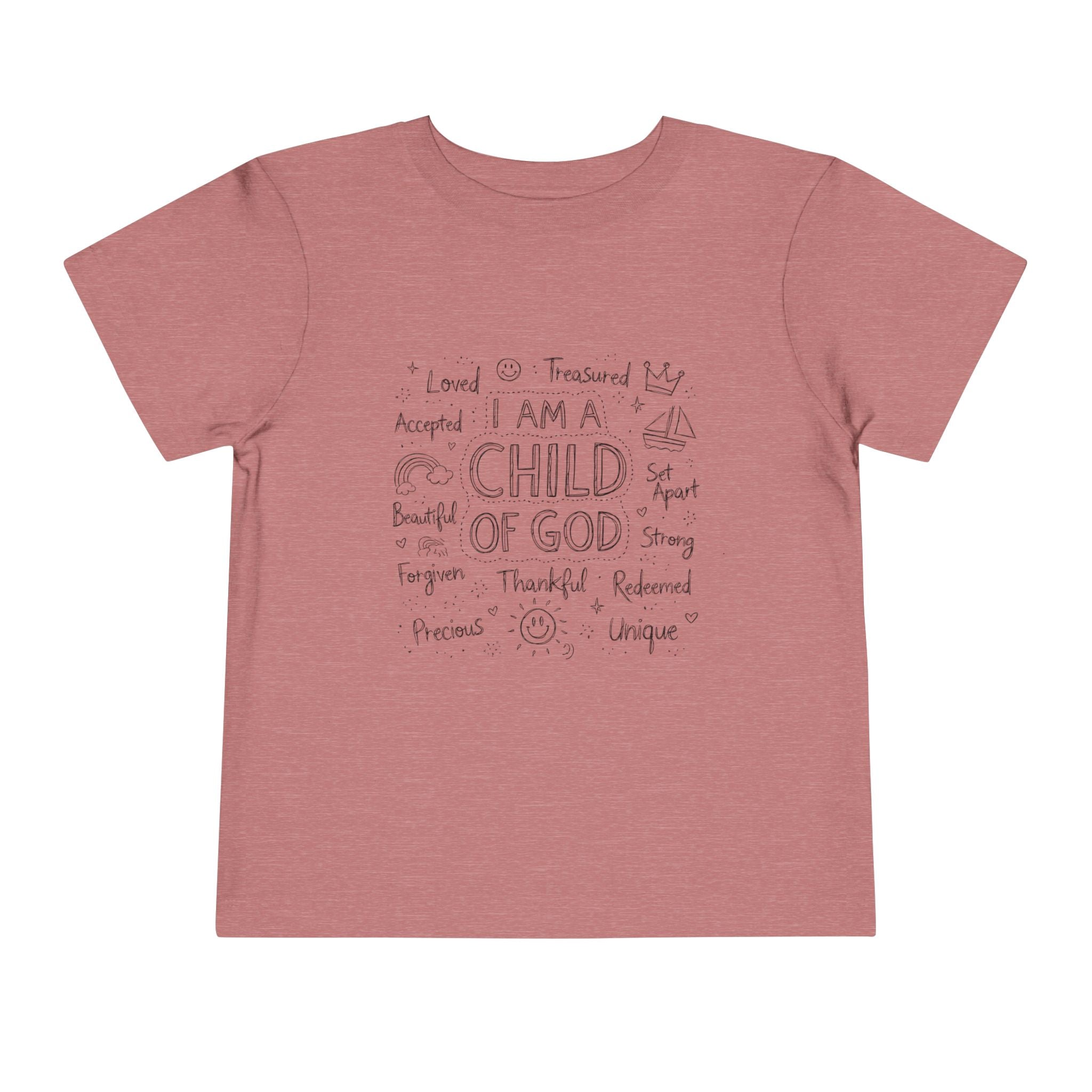 Toddler Tee — "I Am a Child of God" Inspirational Faith Shirt