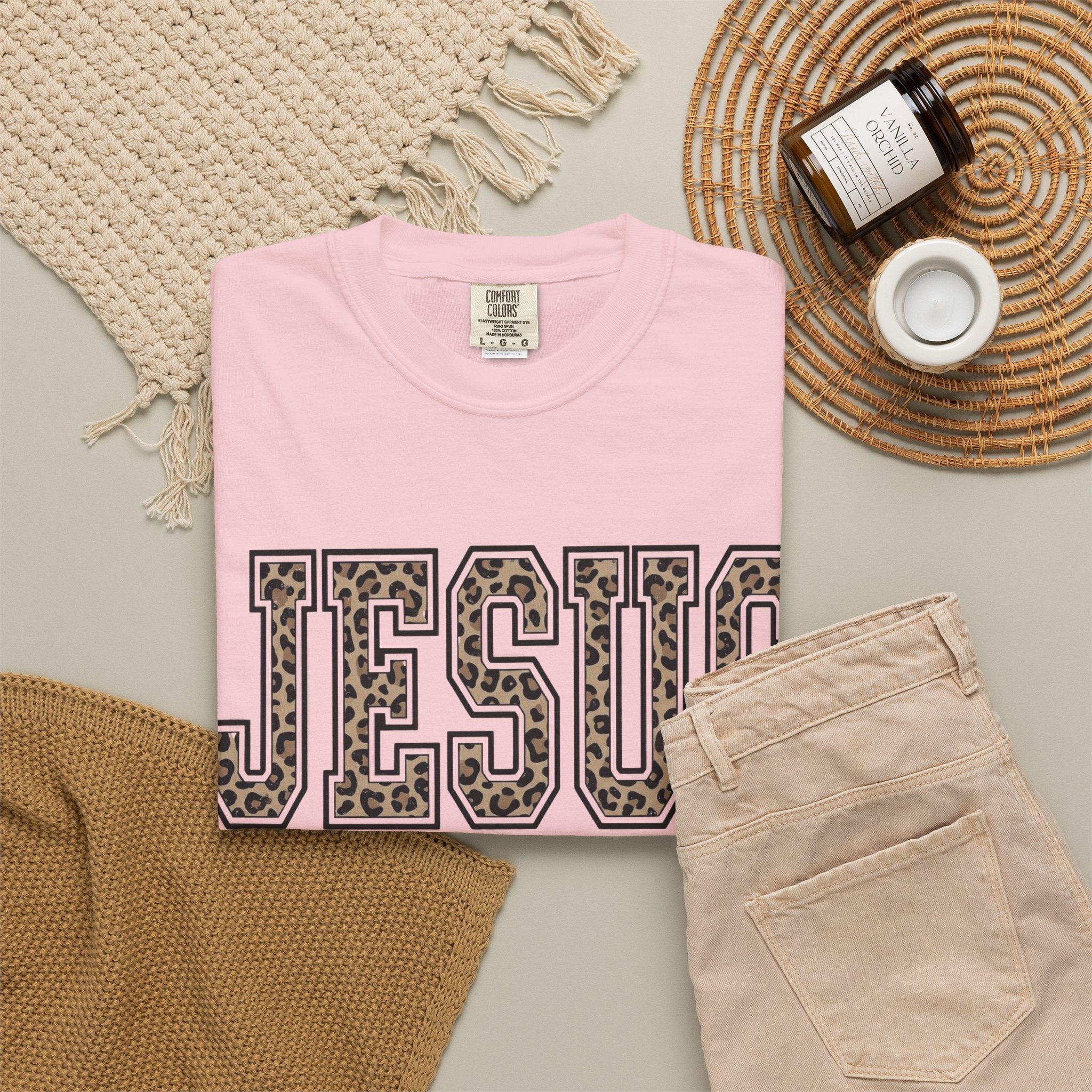 Jesus Leopard Varsity T‑Shirt