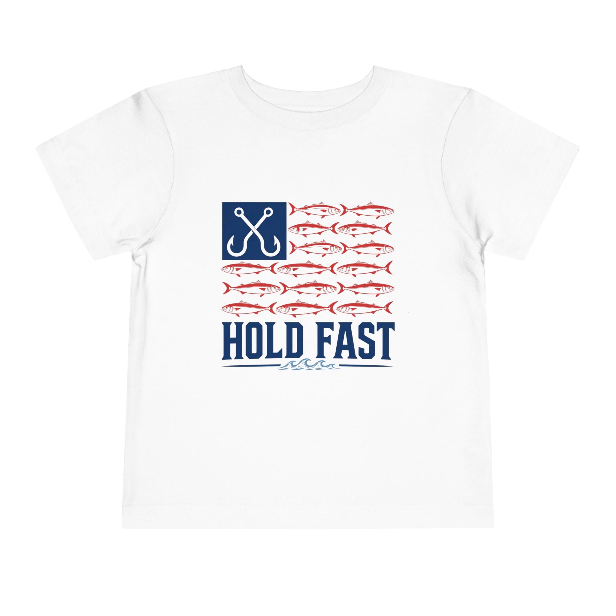 Hold Fast Toddler Tee — Nautical Fishing Flag Kids Shirt