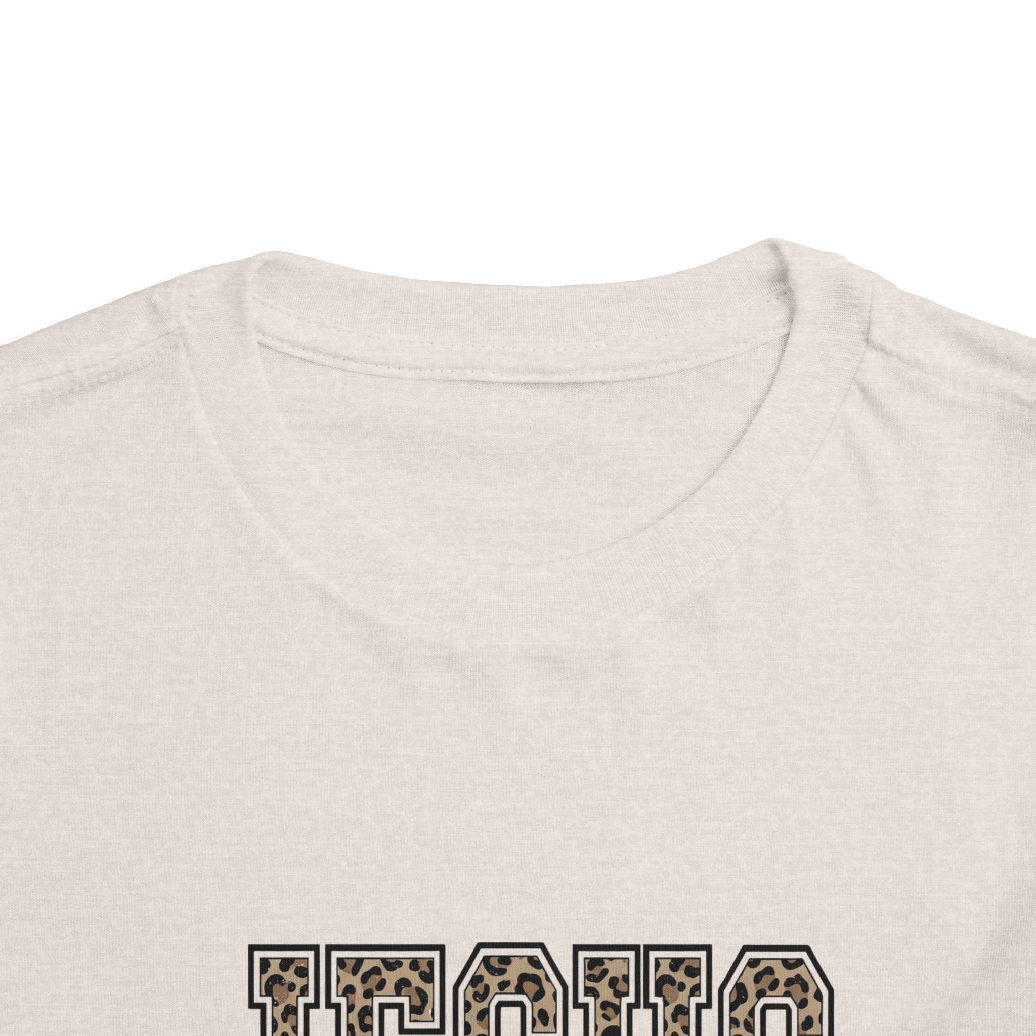 Toddler Tee - 'JESUS' Leopard Print Christian Kids Shirt