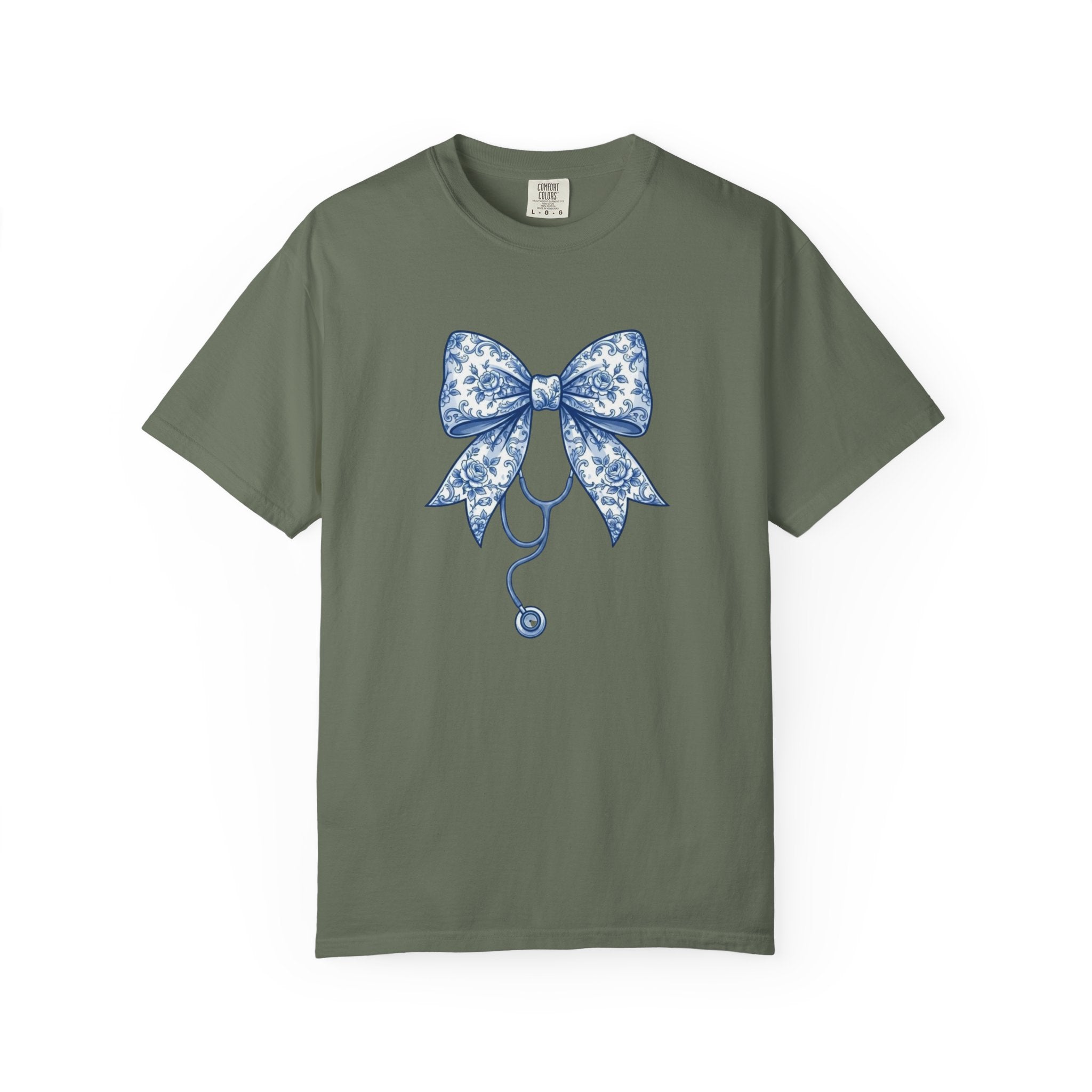 Blue Floral Bow Stethoscope