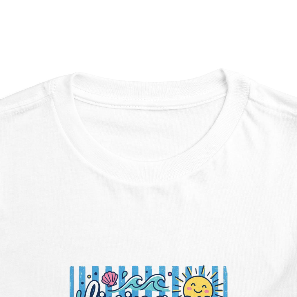 Toddler Tee — "Living on Saltwater & Scripture" Nautical Christian Beach Shirt
