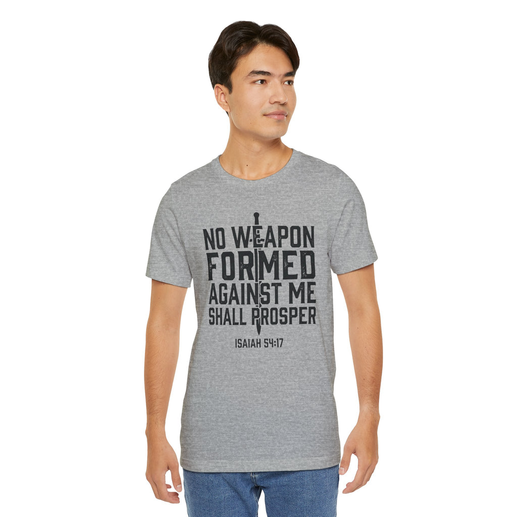 Inspirational Quote Tee - Isaiah 54:17 Unisex Jersey Short Sleeve Shirt