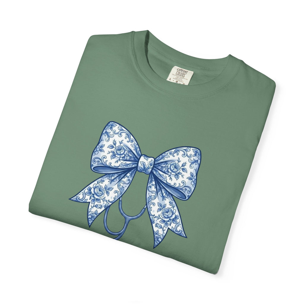 Blue Floral Bow Stethoscope