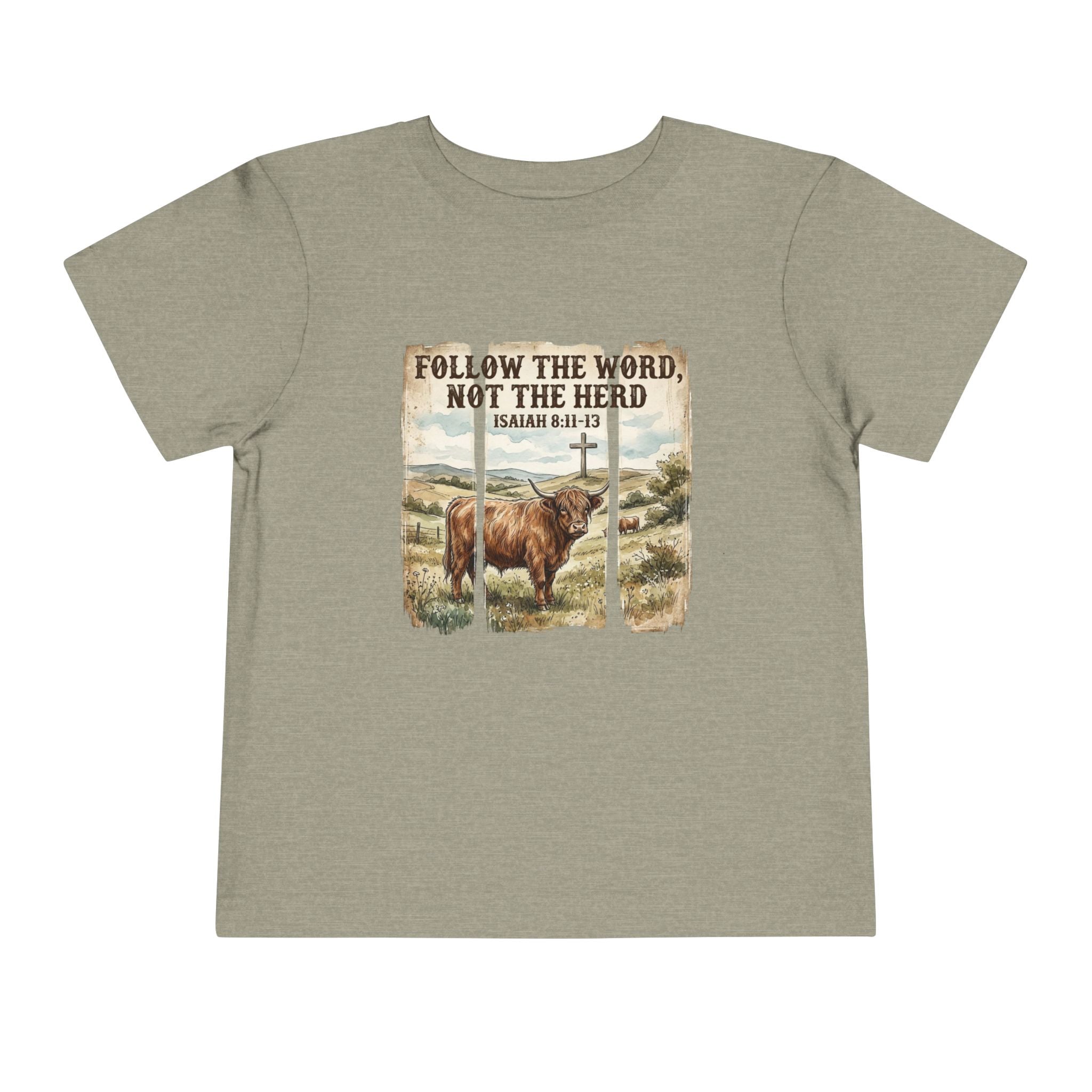 Toddler Tee — "Follow the Word, Not the Herd" Christian Bible Verse Shirt