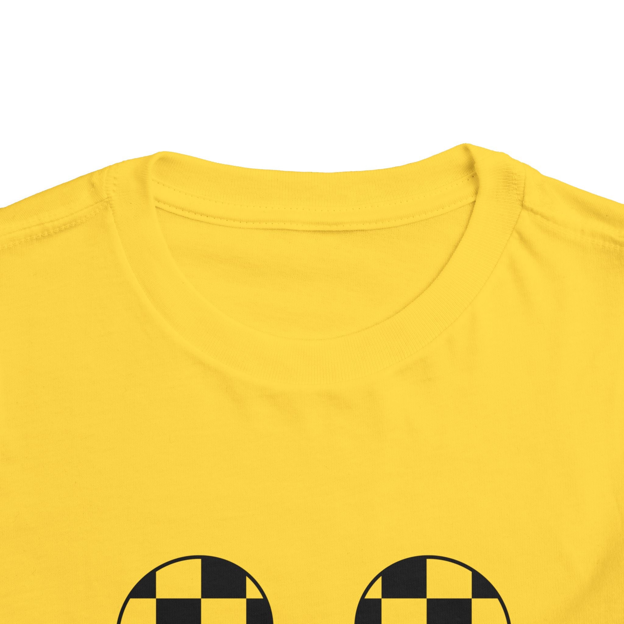 Toddler Tee — "Jesus Is The Light" Mickey Ear Graphic (Checkerboard)