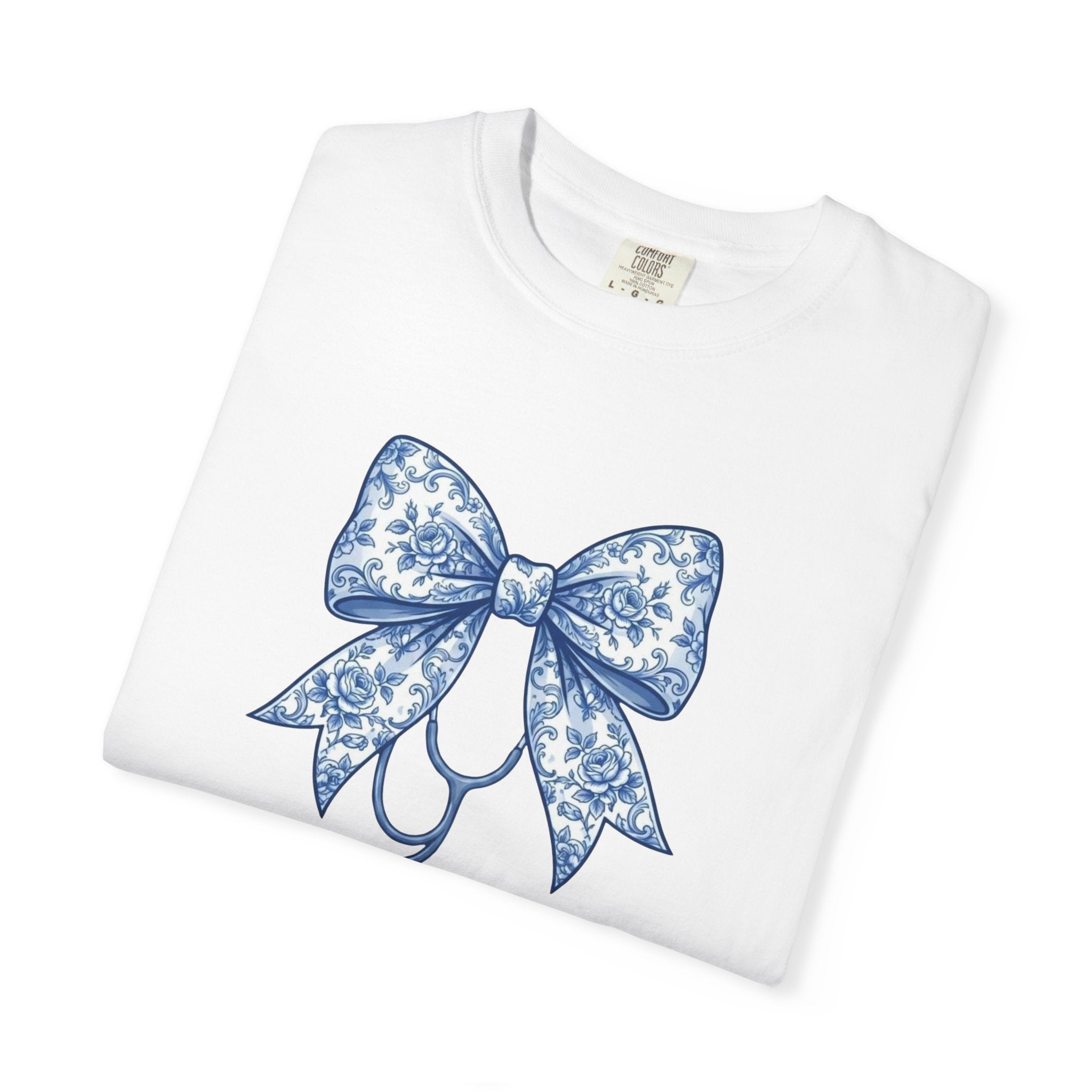 Blue Floral Bow Stethoscope