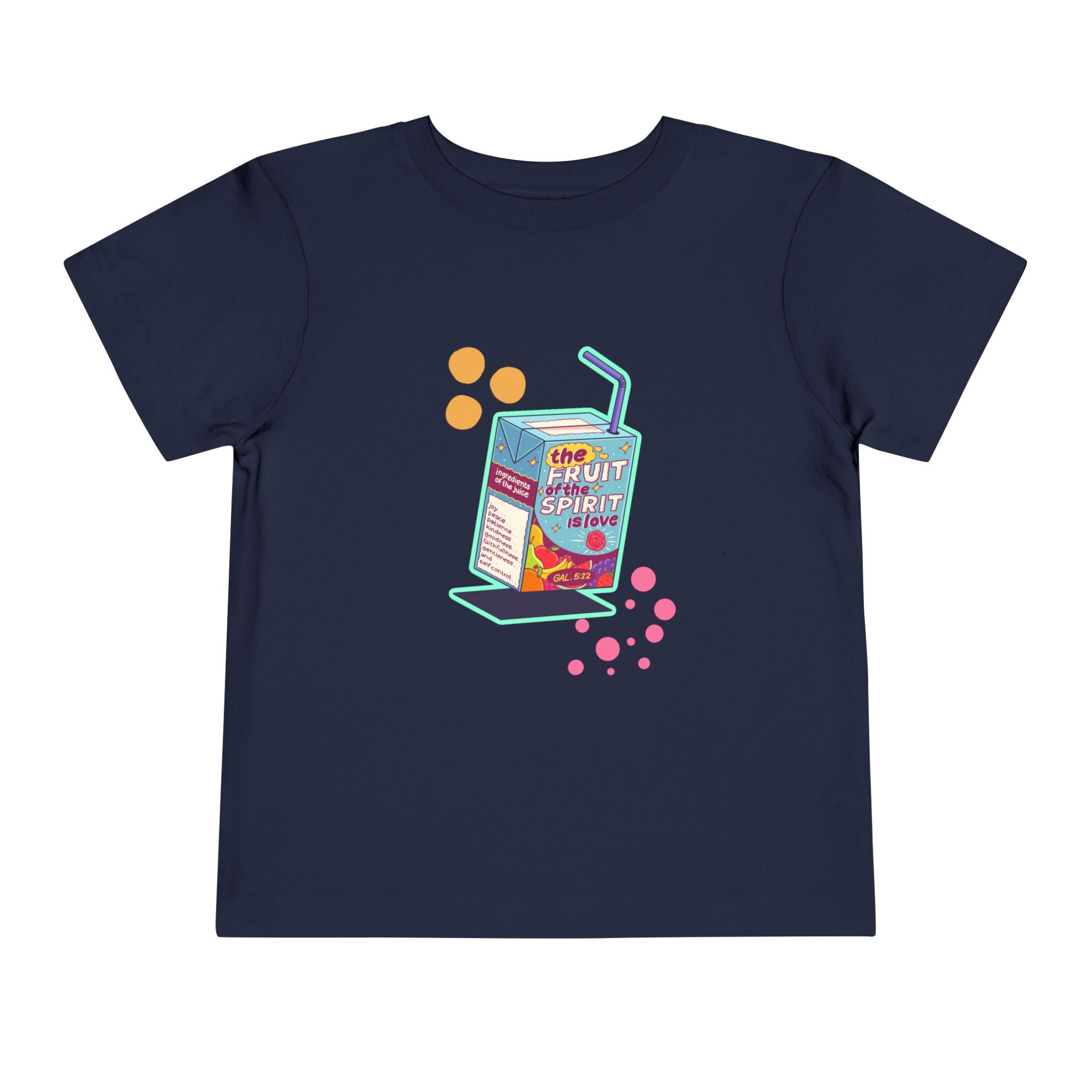 Toddler Tee — Colorful 'Fruit Spirit' Juice Box Graphic Kids Shirt