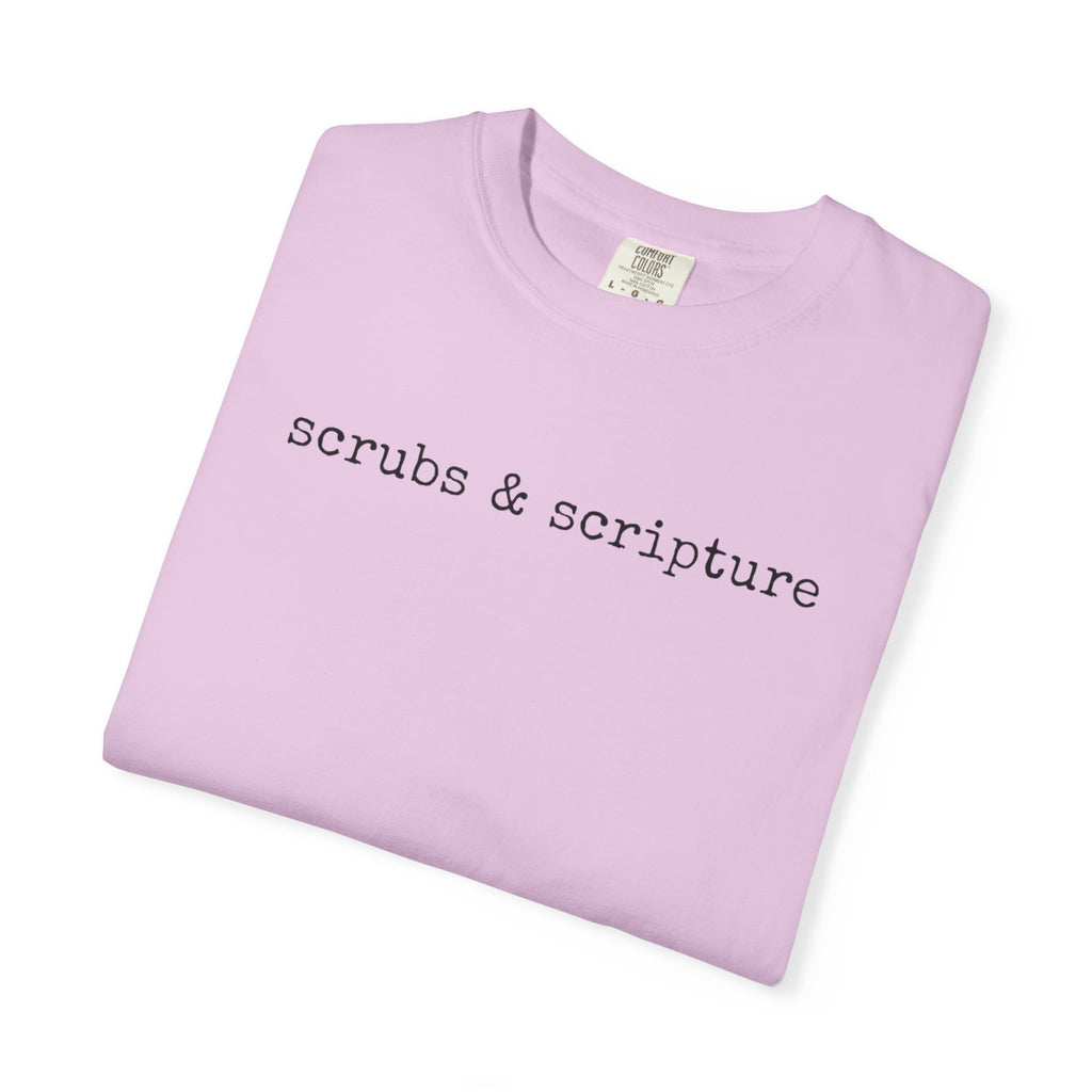 Scrubs & Scripture Tee – Christian Nurse Medical T-Shirt