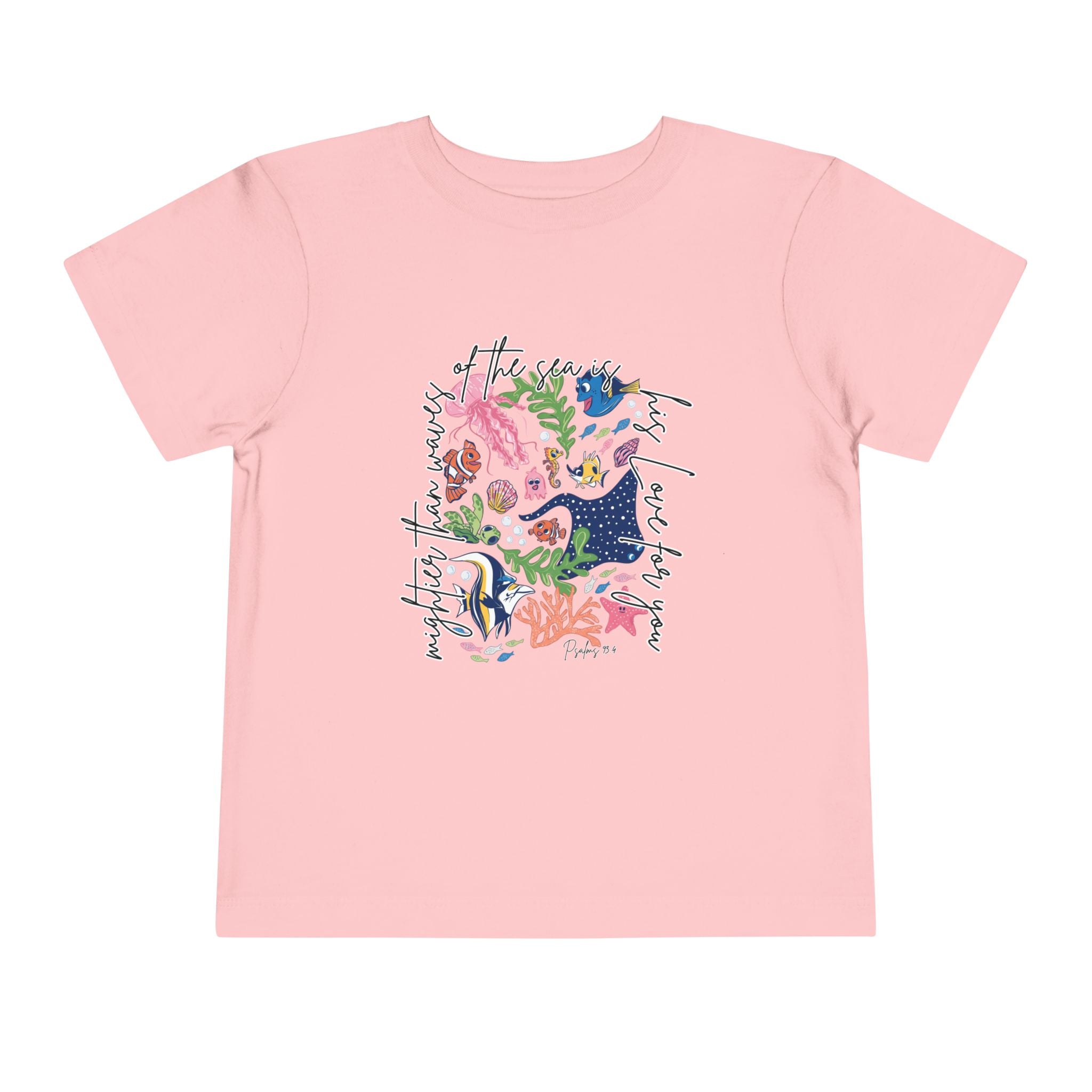 Toddler Tee — Colorful Floral Jungle Print with Playful Script