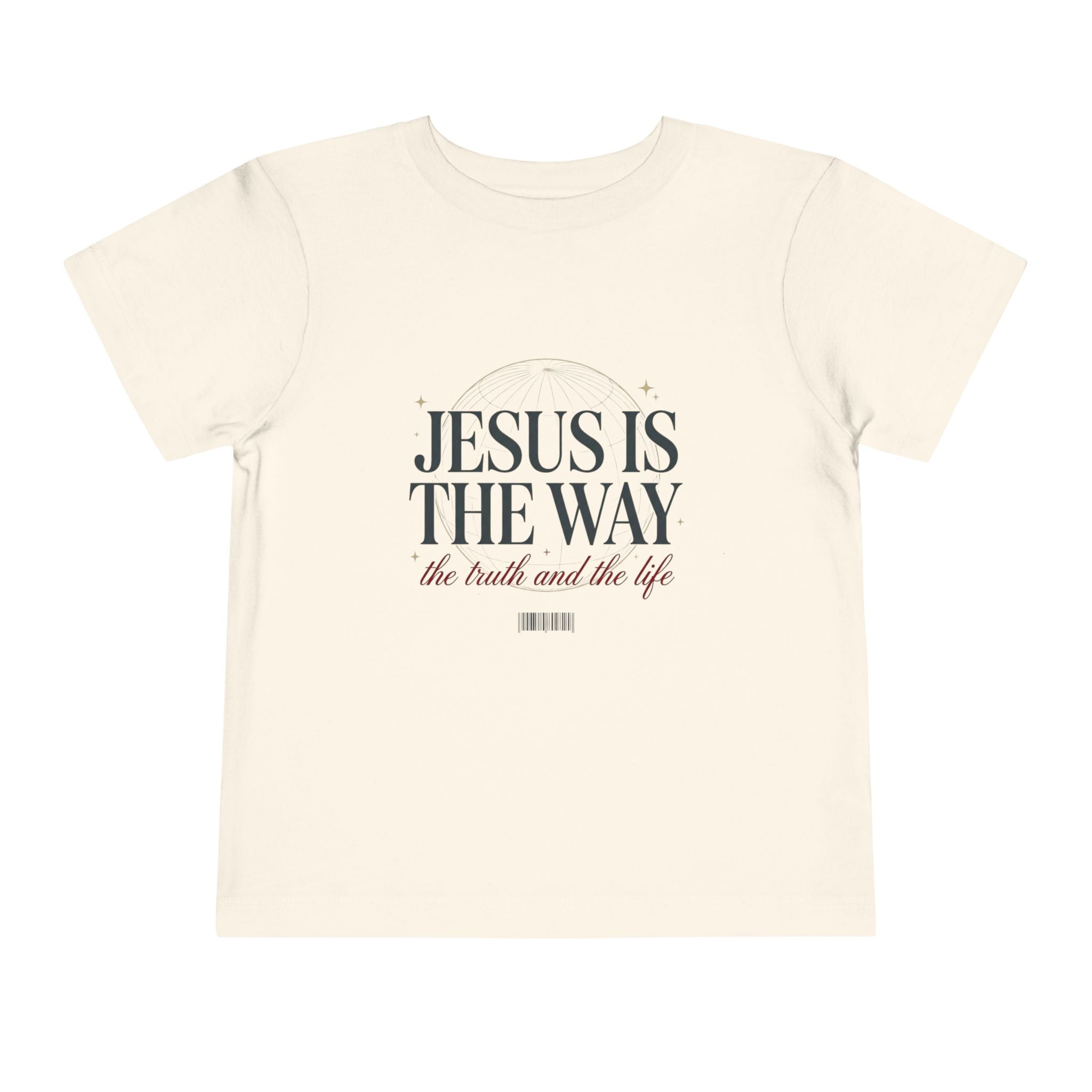 Toddler Tee - "Jesus Is The Way" Faith Graphic Kids Shirt