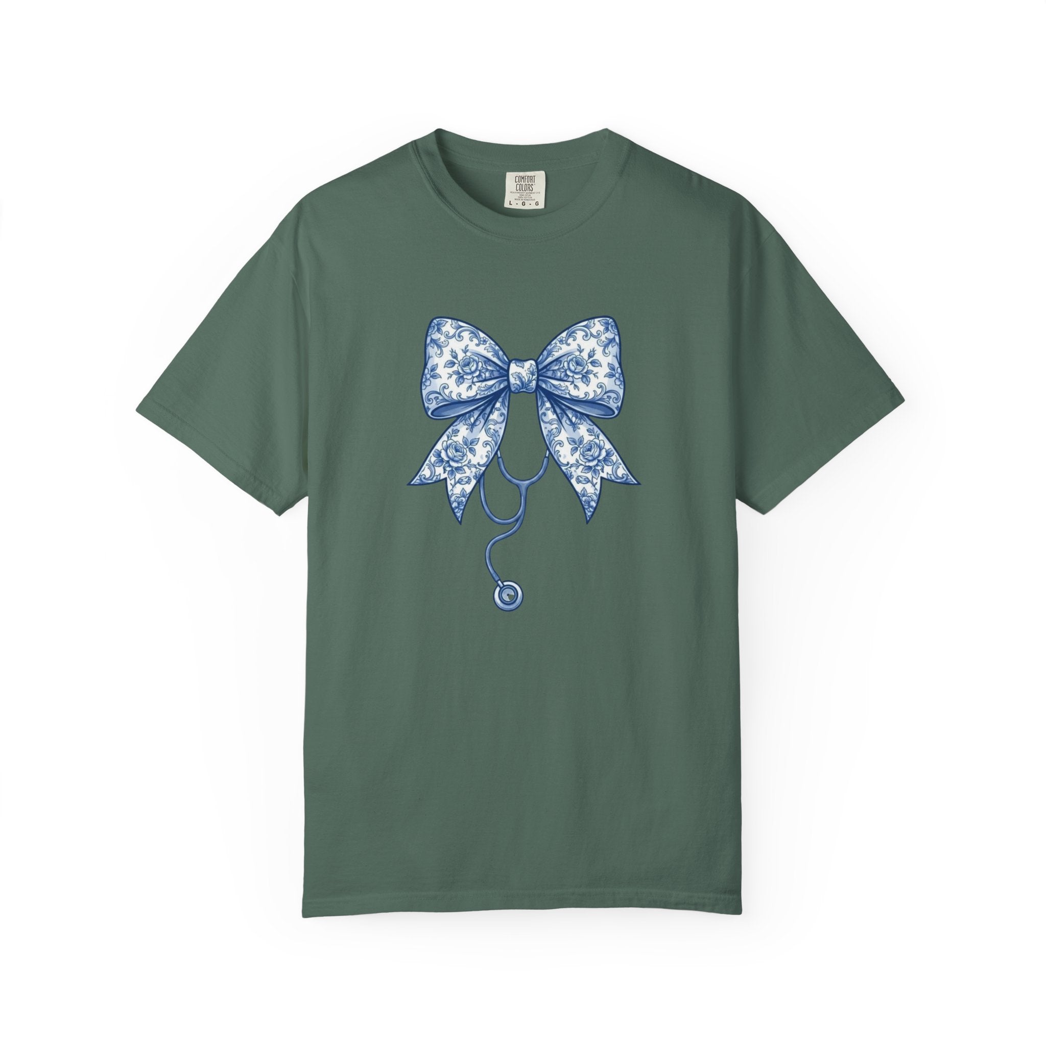 Blue Floral Bow Stethoscope