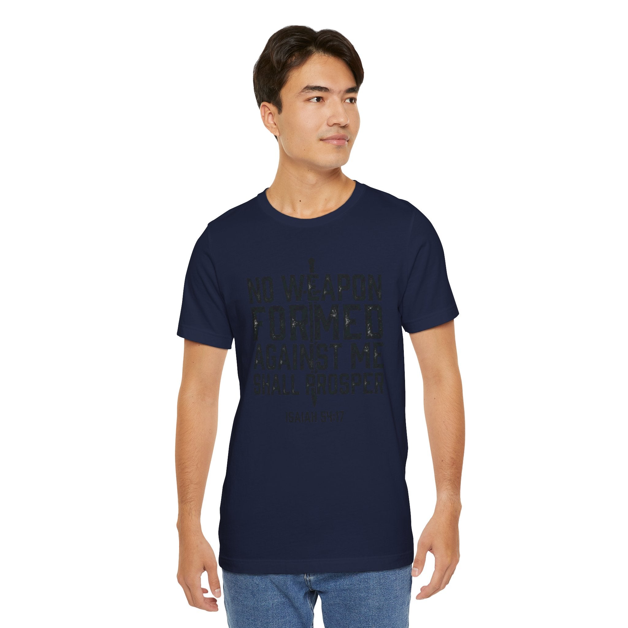 Inspirational Quote Tee - Isaiah 54:17 Unisex Jersey Short Sleeve Shirt