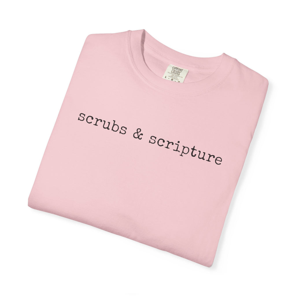 Scrubs & Scripture Tee – Christian Nurse Medical T-Shirt