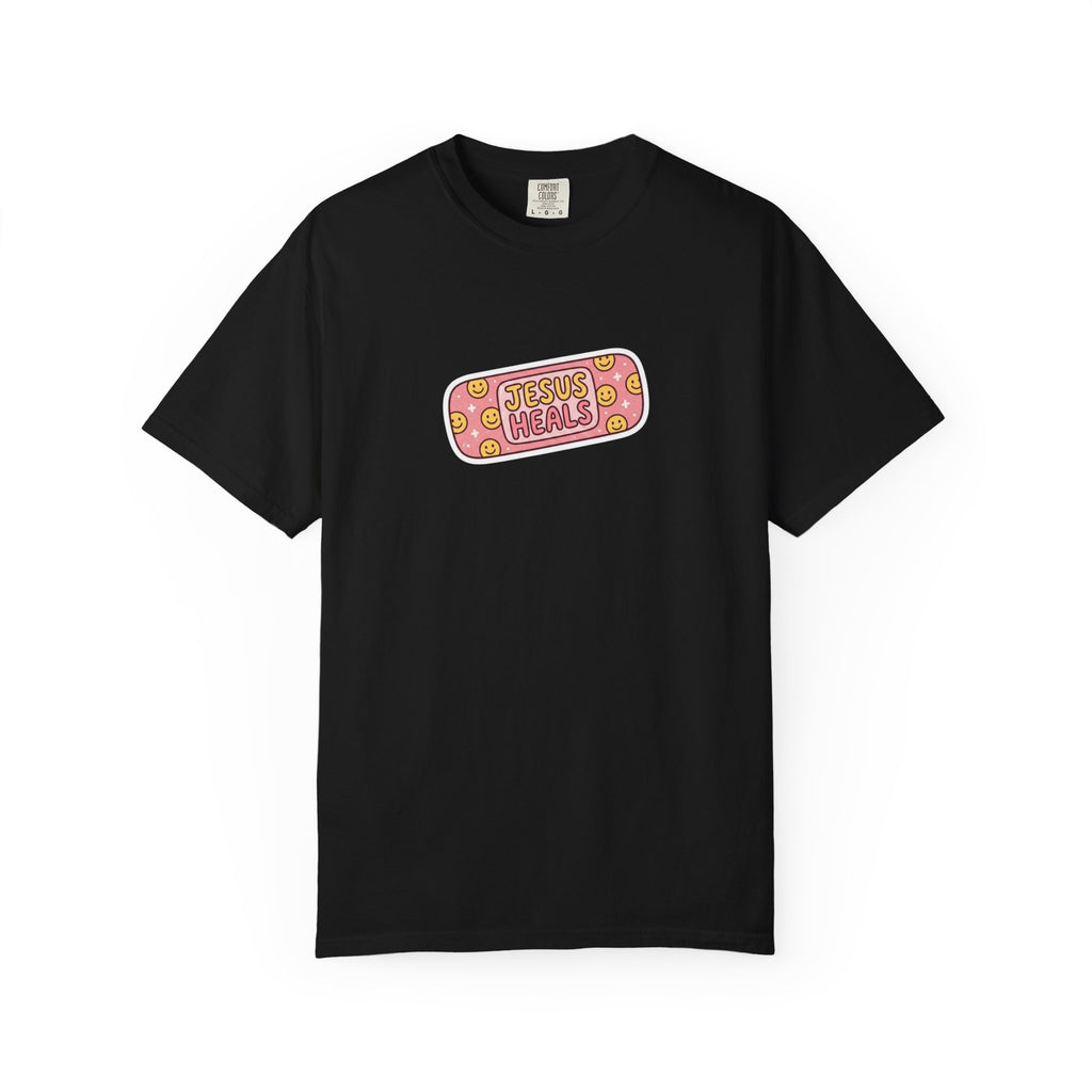 Jesus Heals Bandage Graphic Tee — Cute Christian Faith T‑Shirt