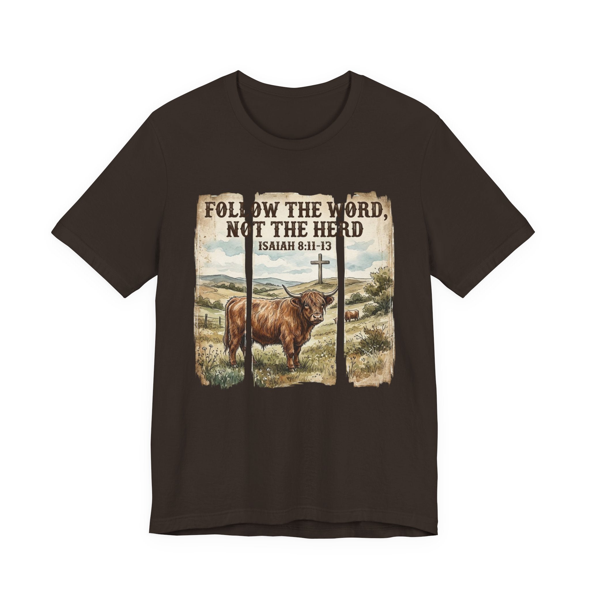 Follow the Word Not the Herd T-Shirt – Isaiah 8:11-13 Christian Faith Tee