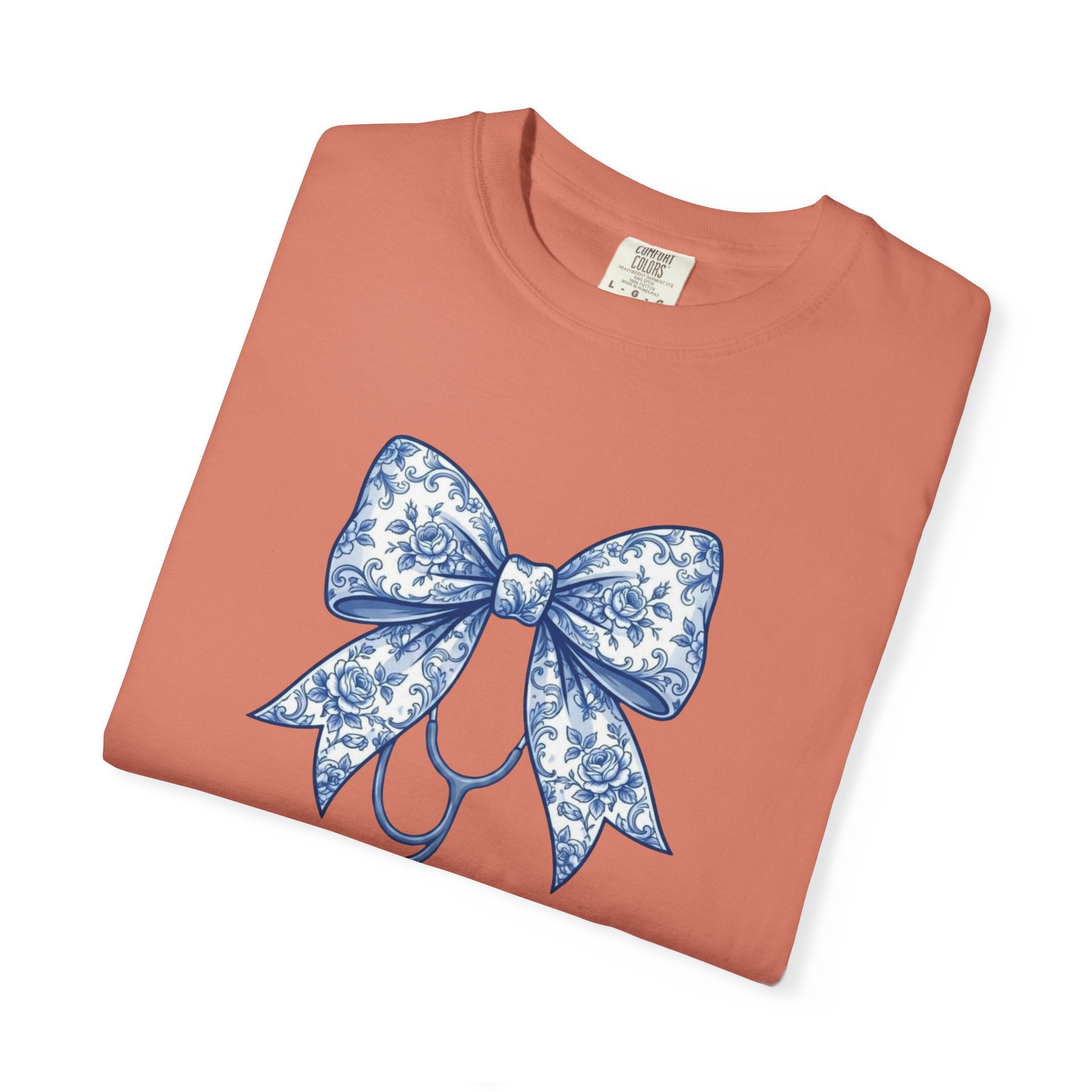 Blue Floral Bow Stethoscope
