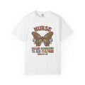 Nurse Butterfly Tee — "Called According to His Purpose" Christian Nursing T‑Shirt
