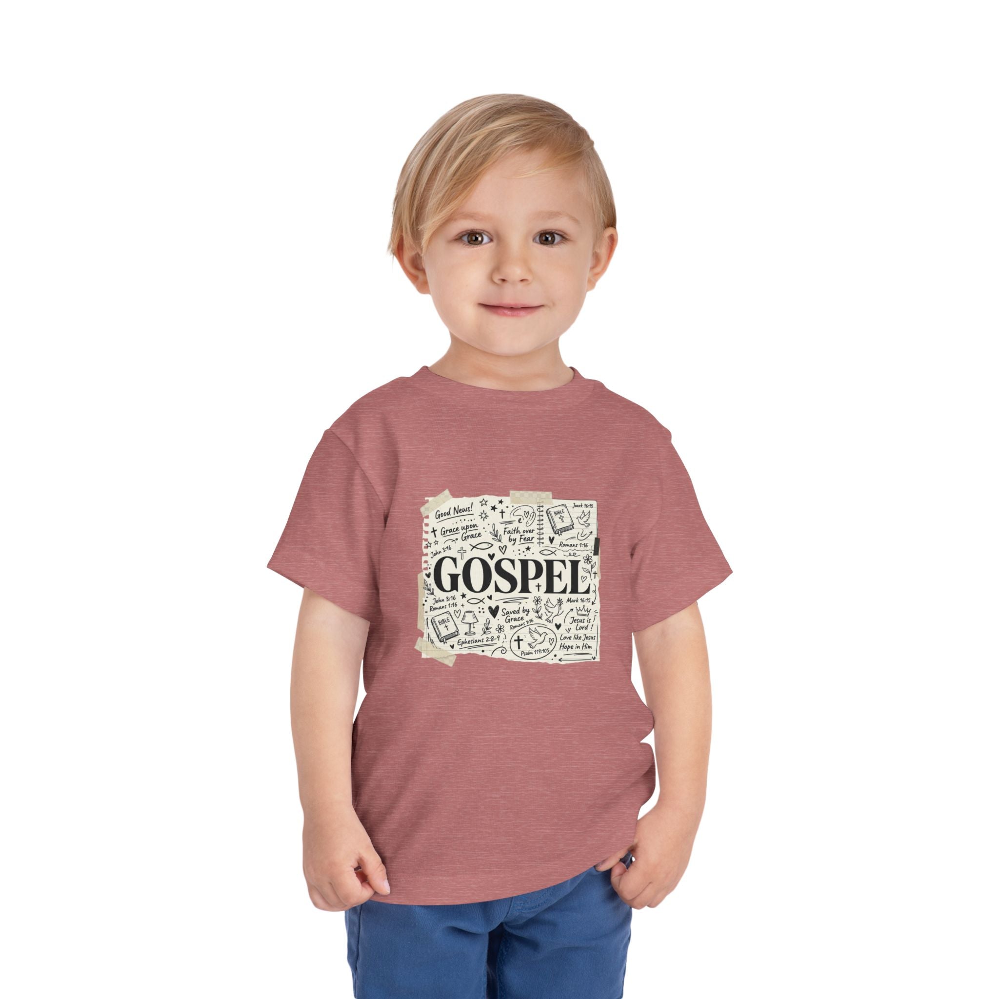 Toddler Tee - Gospel Doodle Faith Graphic