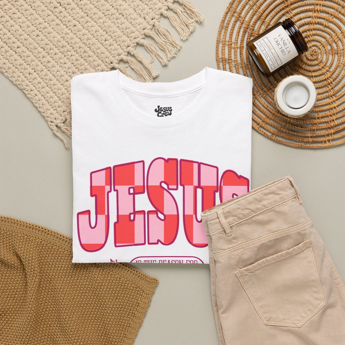Jesus Retro Christmas Graphic Tee — "Jesus Is The Reason For The Season" Christmas Tee