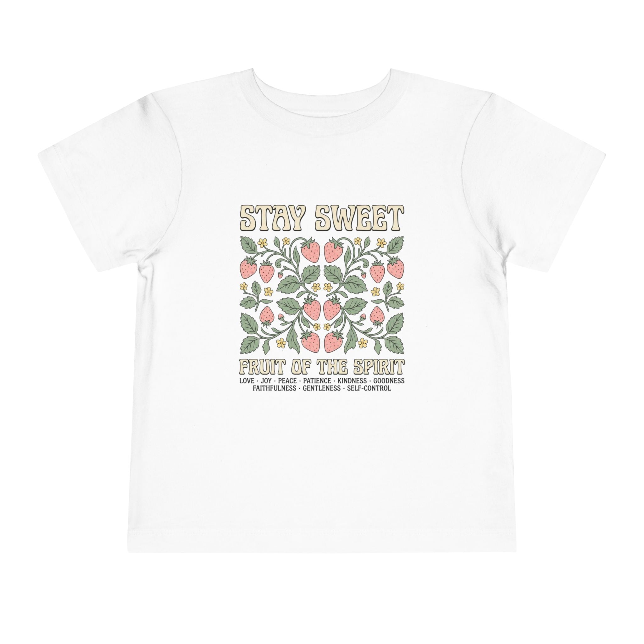 Stay Sweet Toddler Tee — Fruit of the Spirit Floral Kids T‑Shirt