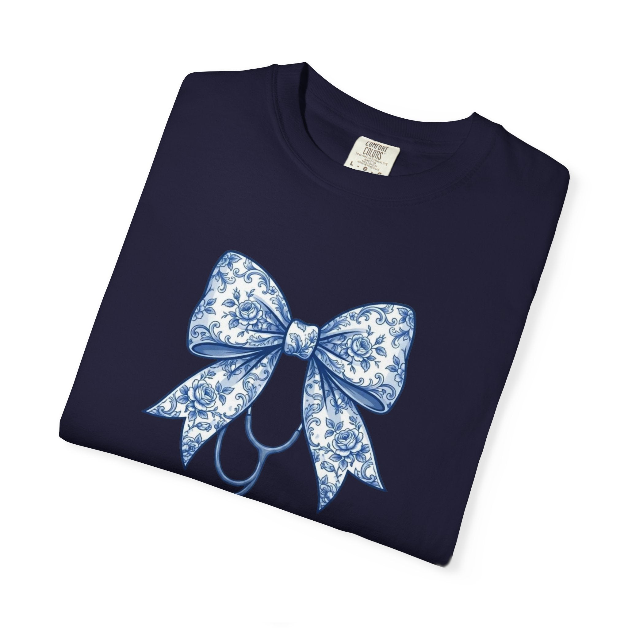 Blue Floral Bow Stethoscope