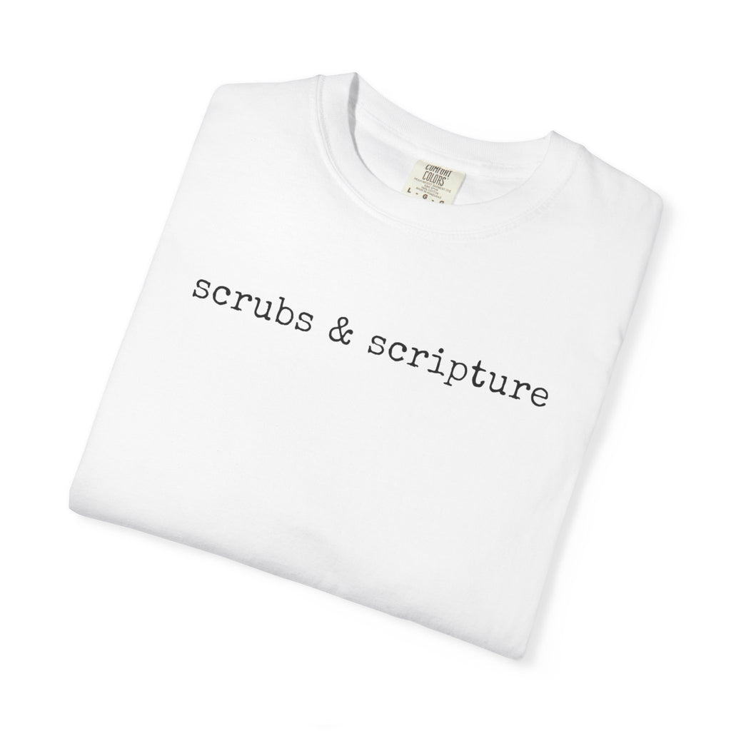 Scrubs & Scripture Tee – Christian Nurse Medical T-Shirt