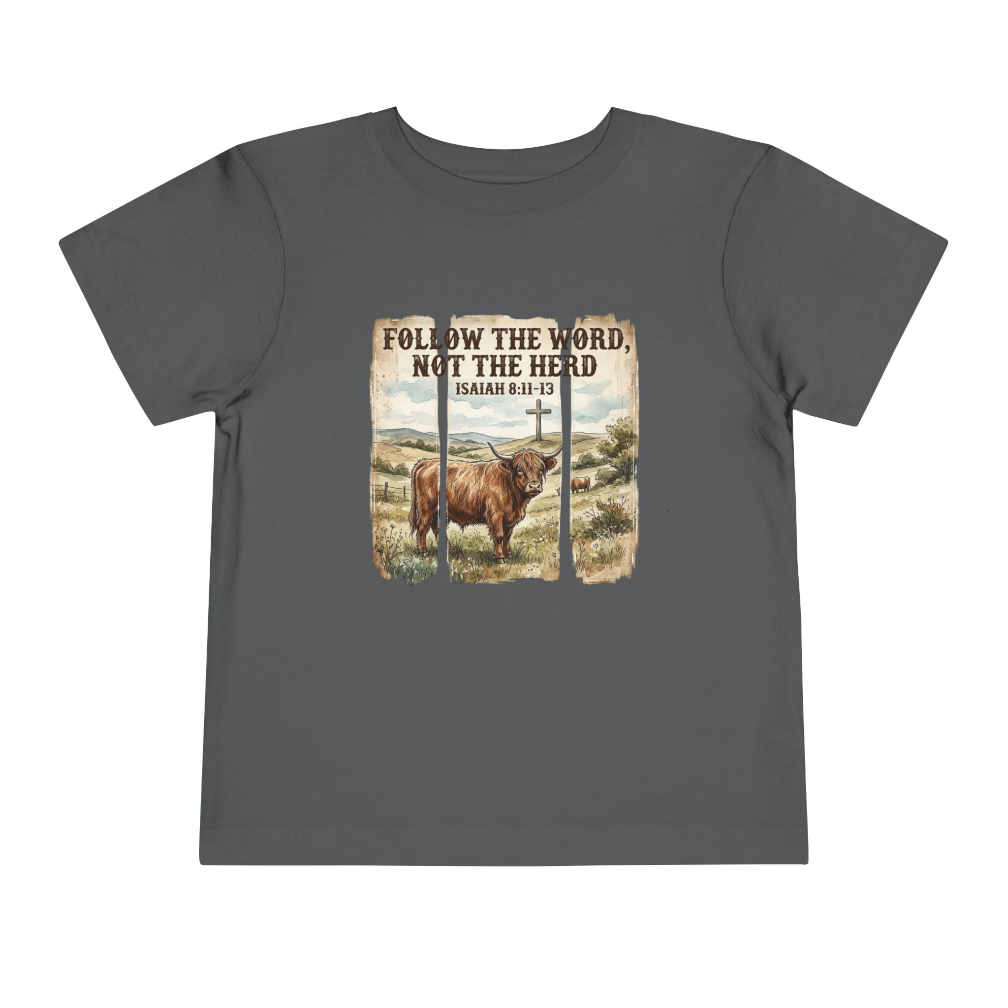 Toddler Tee — "Follow the Word, Not the Herd" Christian Bible Verse Shirt
