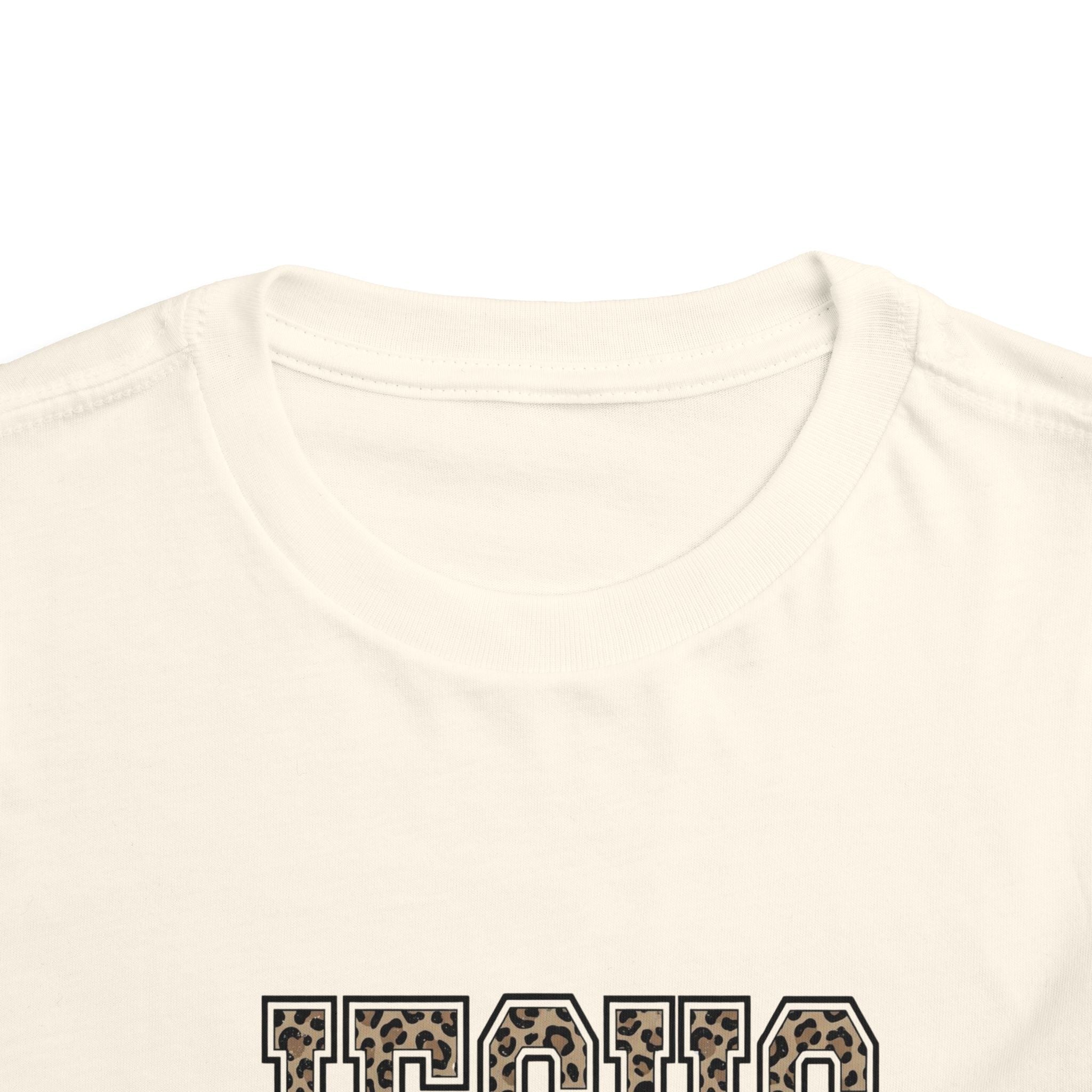 Toddler Tee - 'JESUS' Leopard Print Christian Kids Shirt