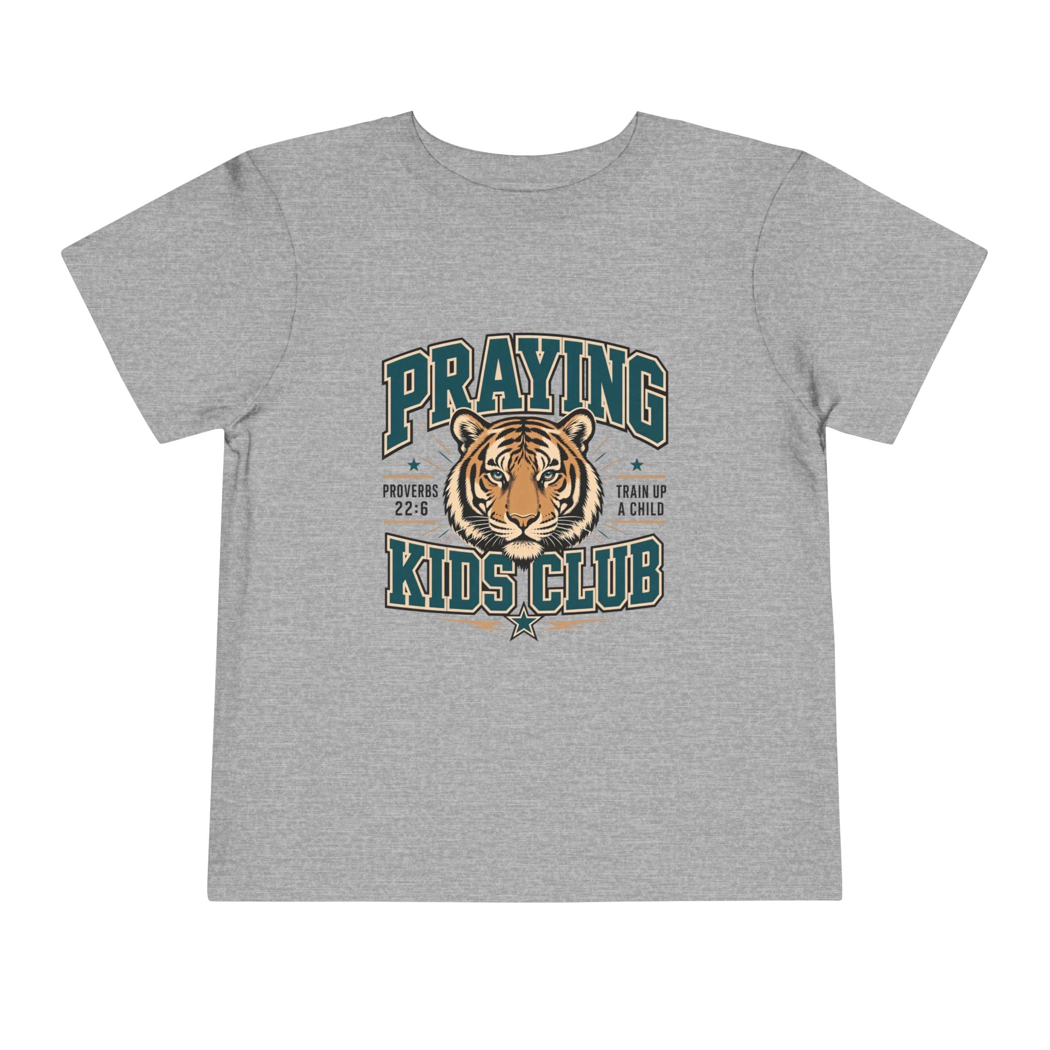 Praying Kids Club Toddler Tee — Tiger Logo Christian Youth Shirt