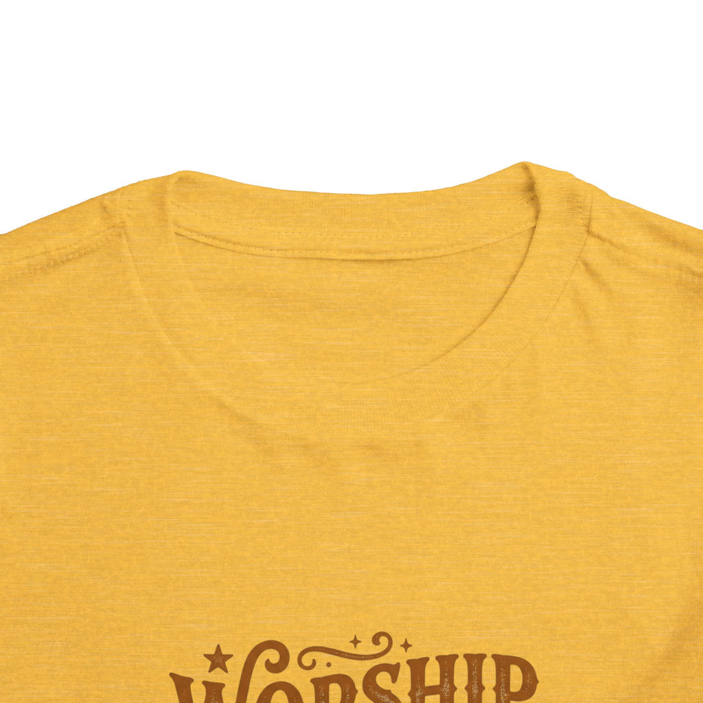 Toddler Tee — "Worship Jesus & Go to Disney" Faith-Inspired Kids Shirt