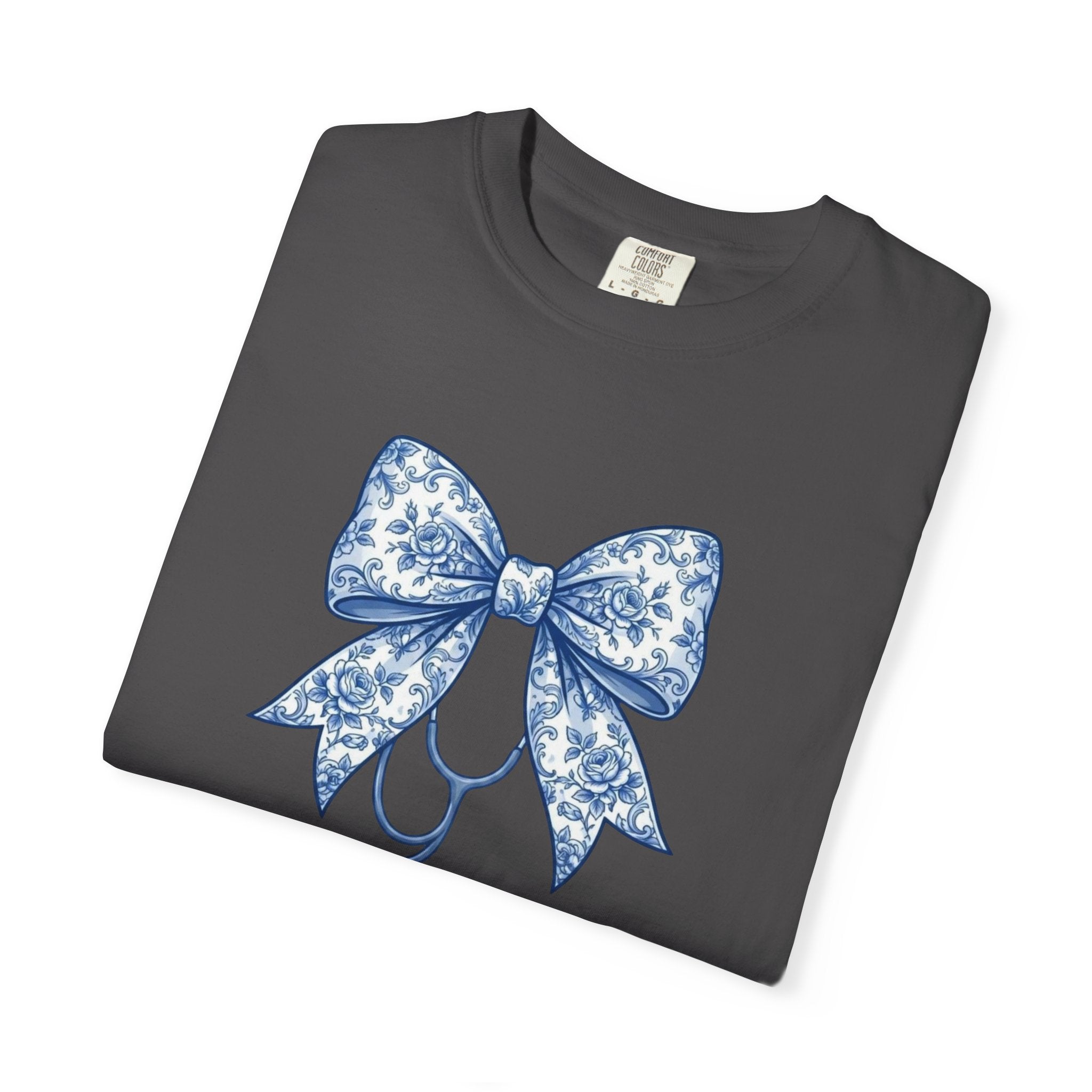 Blue Floral Bow Stethoscope