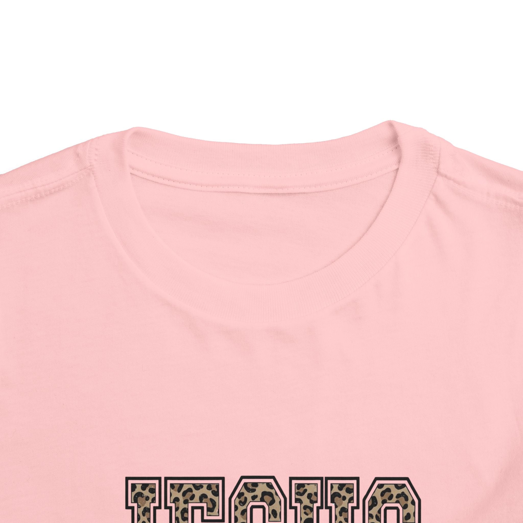 Toddler Tee - 'JESUS' Leopard Print Christian Kids Shirt
