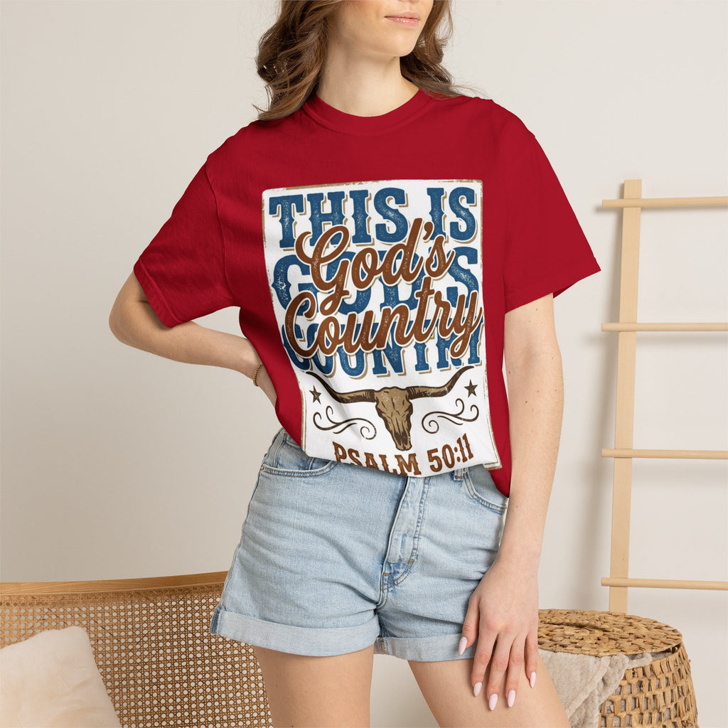 This Is God’s Country T-Shirt – Psalm 50:11 Western Faith Tee