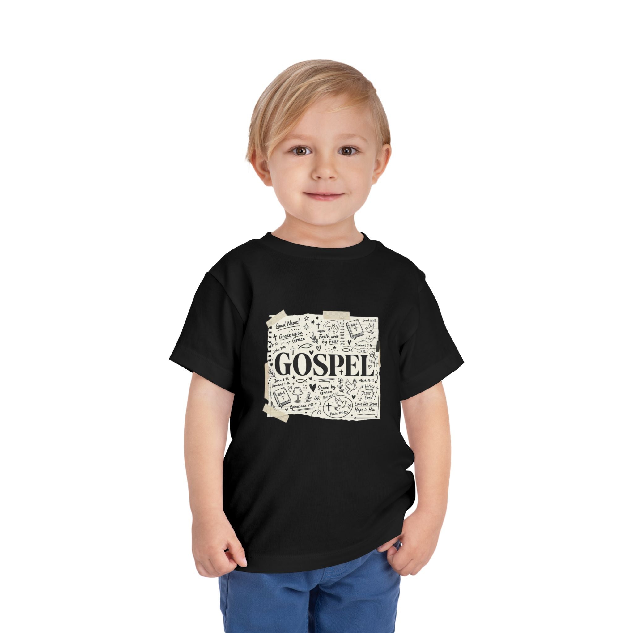 Toddler Tee - Gospel Doodle Faith Graphic